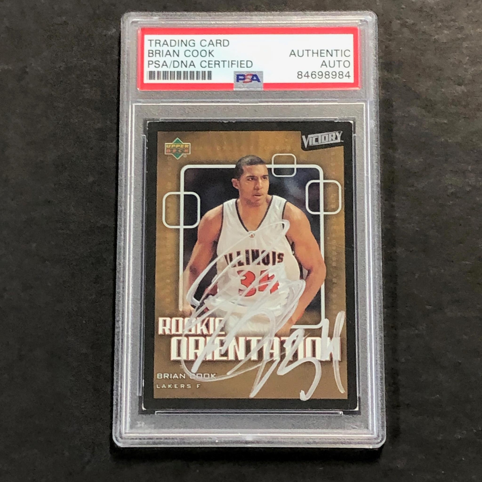 2003-04 Upper Deck Rookie Orientation #124 Brian Cook Signed Card AUTO PSA Slabb
