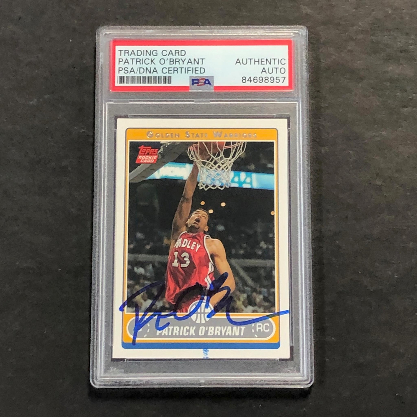 2006 Topps #232 Patrick O'Bryant Signed Card AUTO PSA Slabbed Warriors

