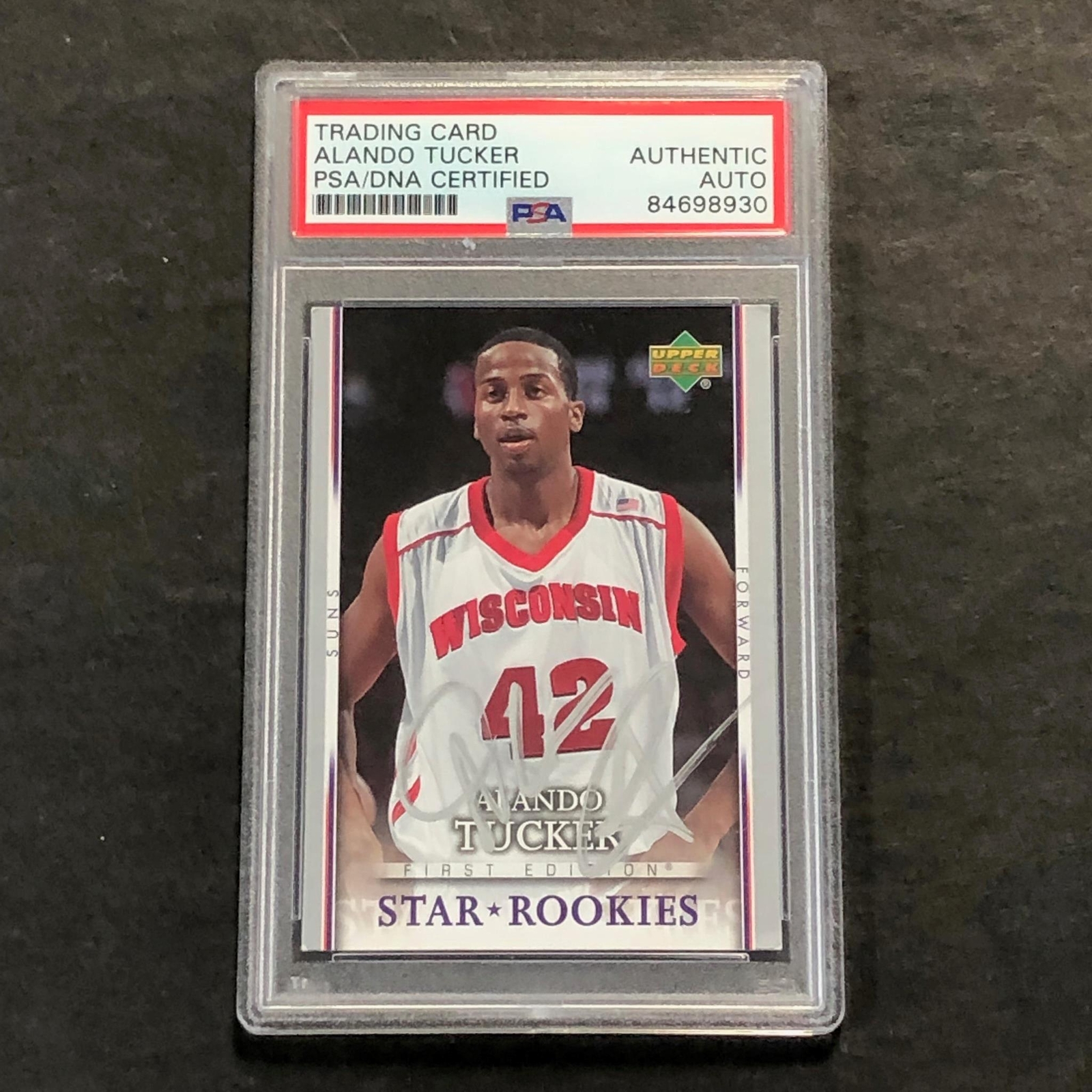 2007-08 UPPER DECK FIRST EDITION #227 ALANDO TUCKER SIGNED CARD AUTO PSA/DNA SLA COLLECTIBLE MEMORABILIA