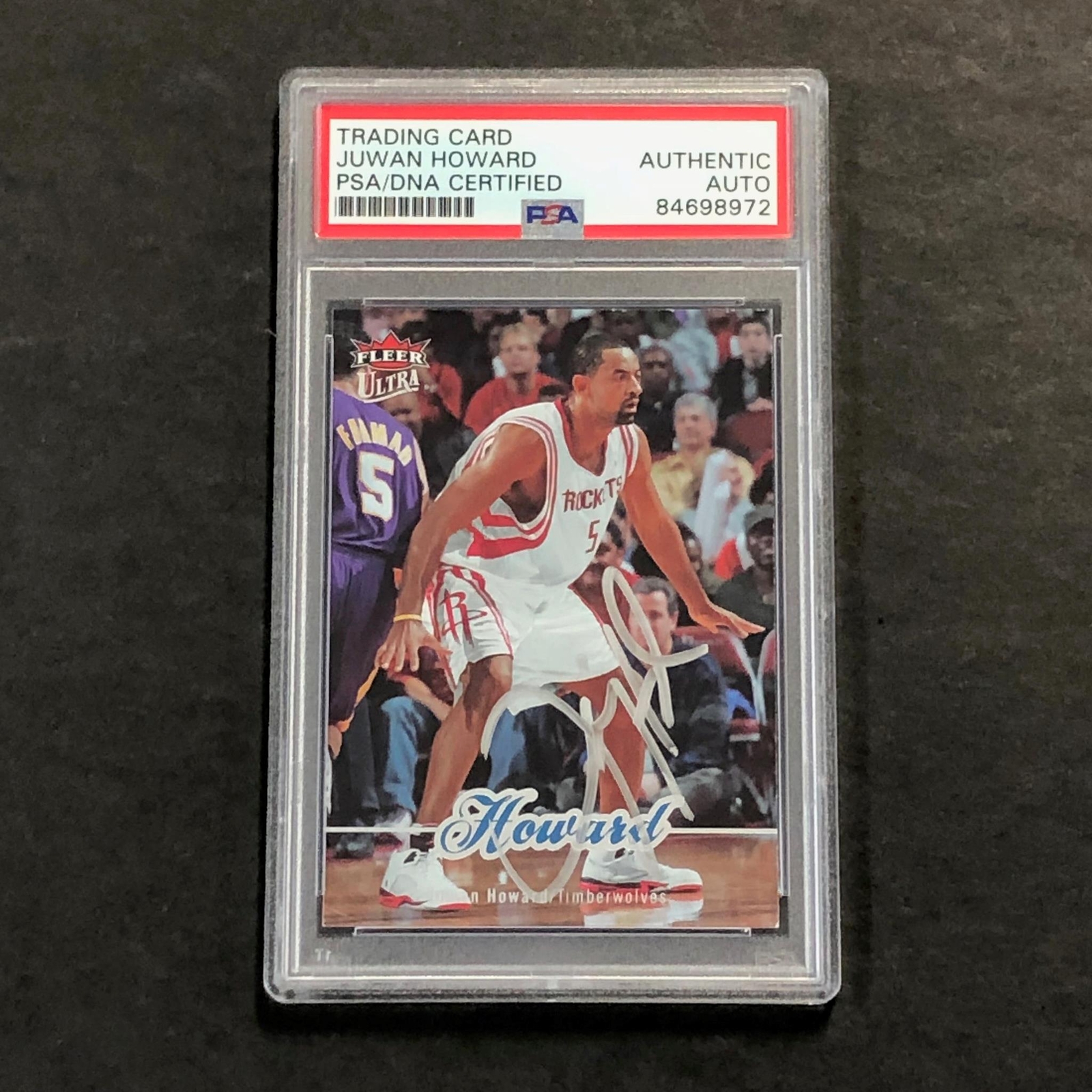 2007-08 Fleer Ultra #66 Juwan Howard Signed Card AUTO PSA/DNA Slabbed Timberwolv
