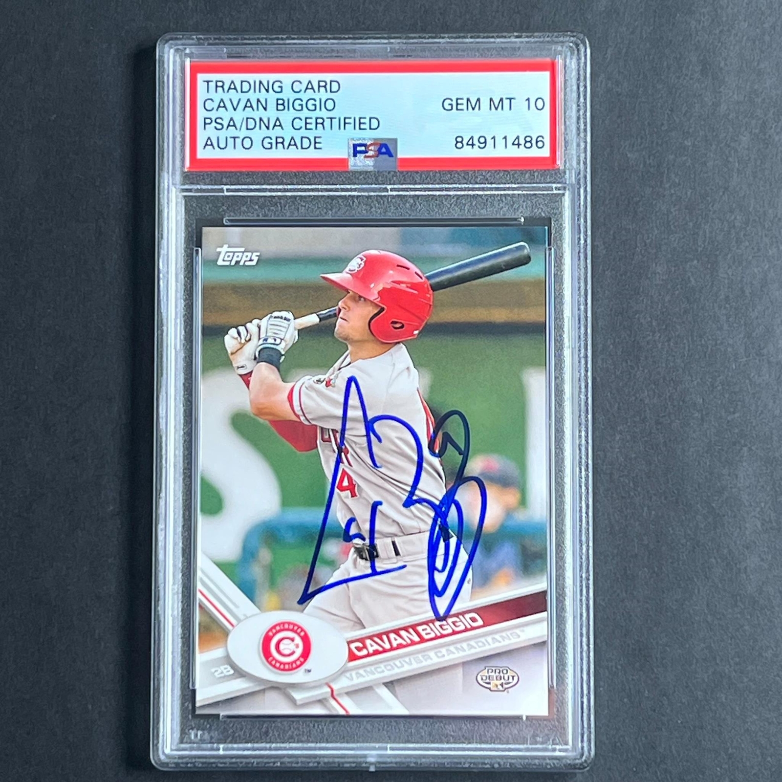 2017 Topps Pro Debut #31 Cavan Biggio Signed Card PSA AUTO 10 Slabbed Vancouver
