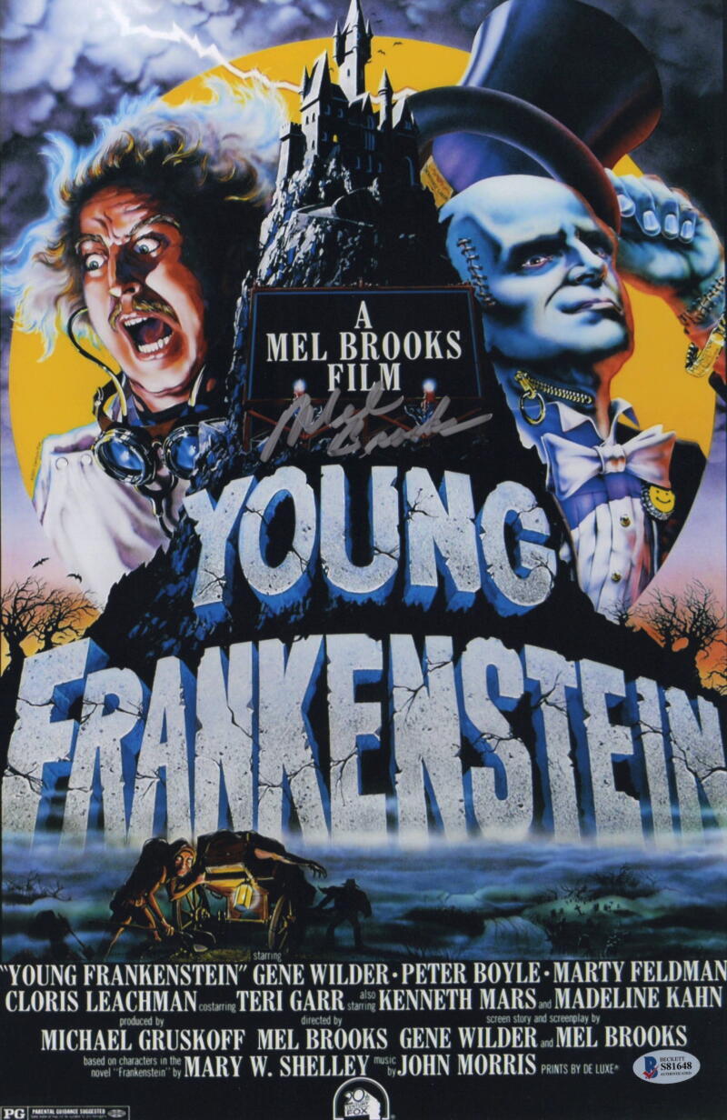 Mel Brooks Signed Autograph 12x18 Young Frankenstein Poster Photo w/ Beckett COA
