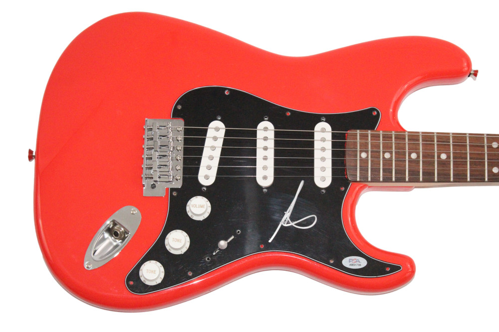 Matisyahu Signed Autograph Full Size Red Fender Electric Guitar - Youth PSA COA
