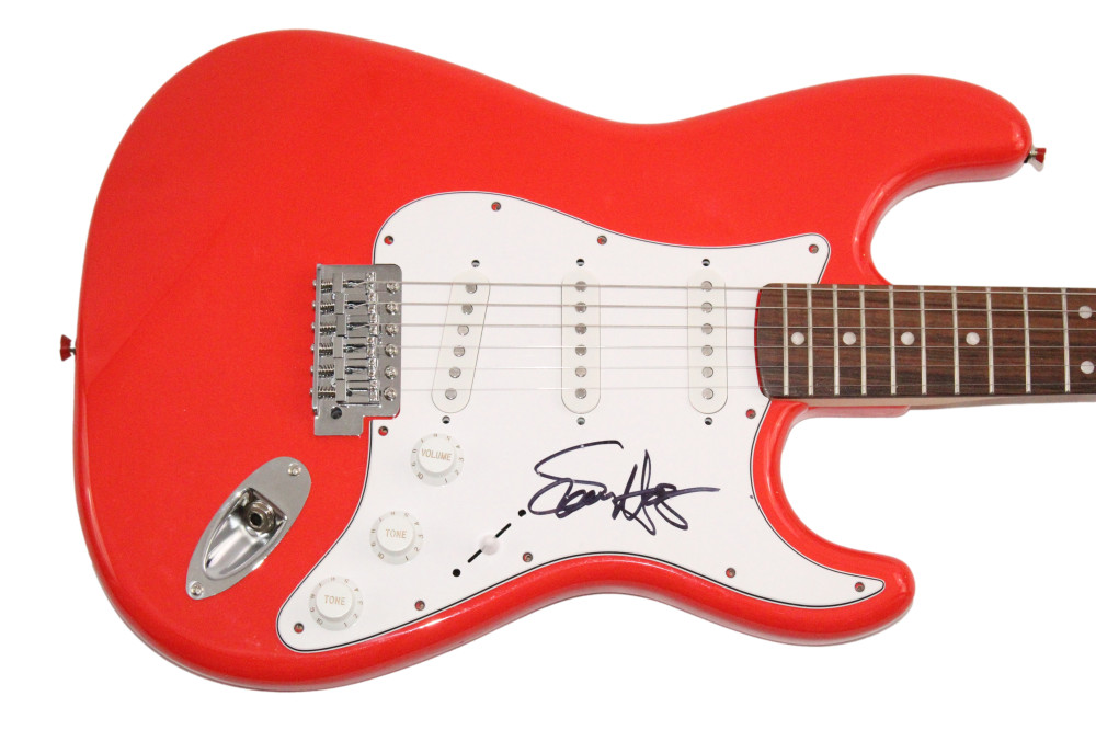 Sammy Hagar Van Halen Signed Autograph Red Fender Electric Guitar 5150 JSA COA
