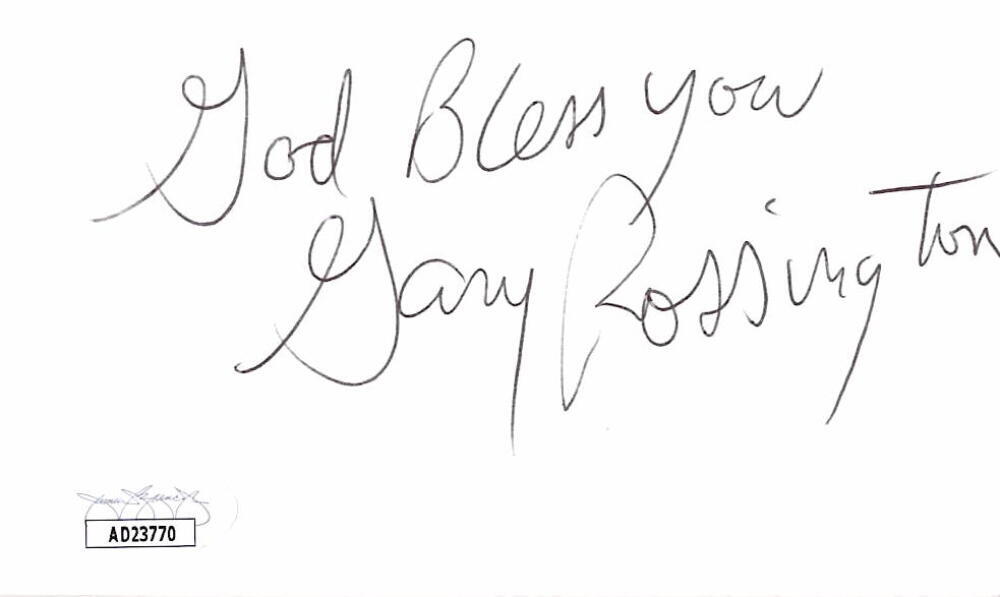 Gary Rossington Signed Autograph 3x5 Index Card - Lynyrd Skynyrd w/ JSA COA
