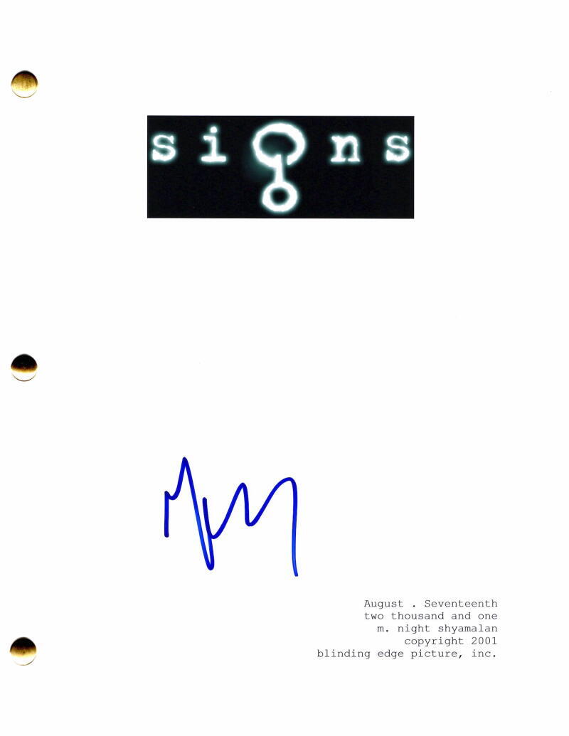 M Night Shyamalan Signed Autograph Signs Full Movie Script - w/ Joaquin Phoenix
