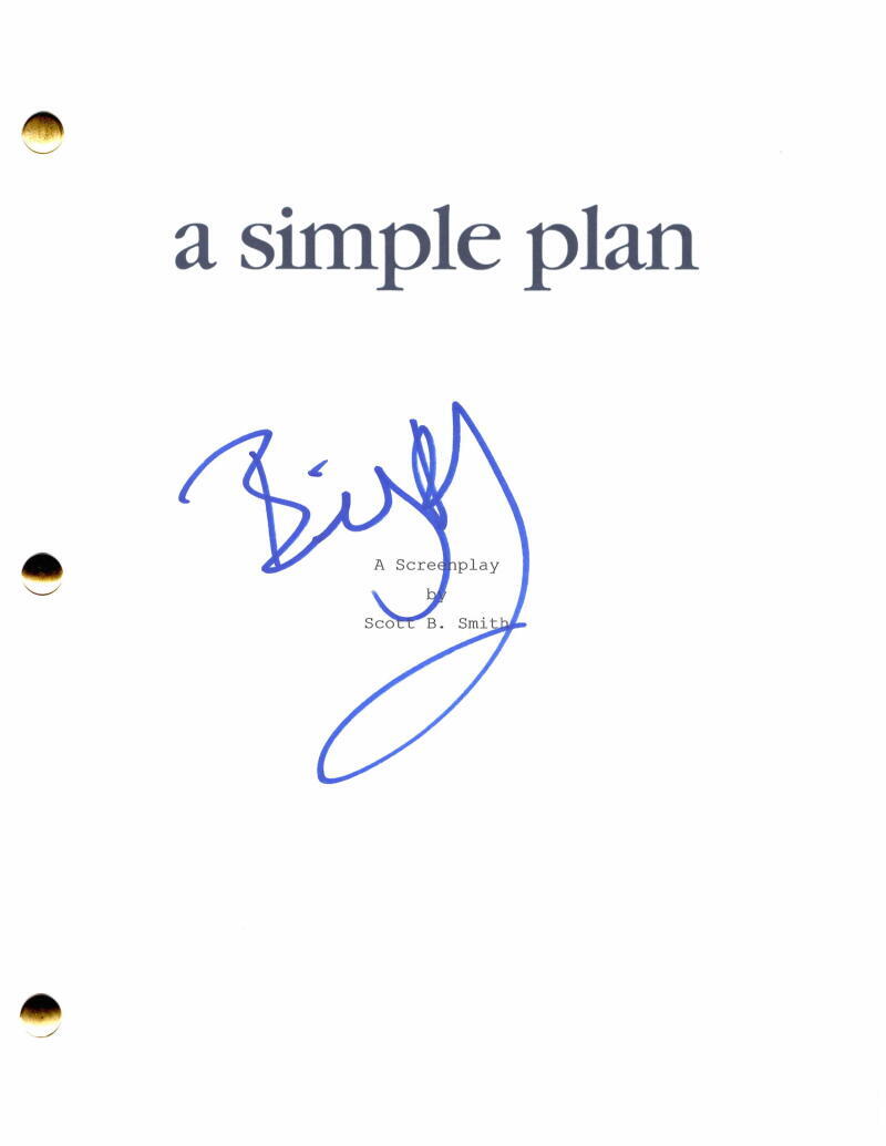 Billy Bob Thornton Signed Autograph A Simple Plan Full Movie Script
