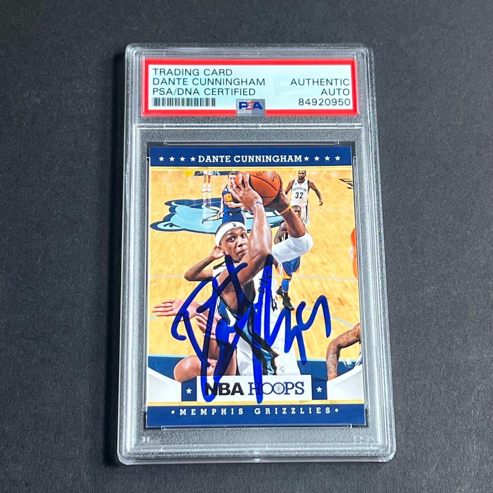 2012 Panini NBA Hoops #58 Dante Cunningham Signed Card AUTO PSA Slabbed Grizzlie
