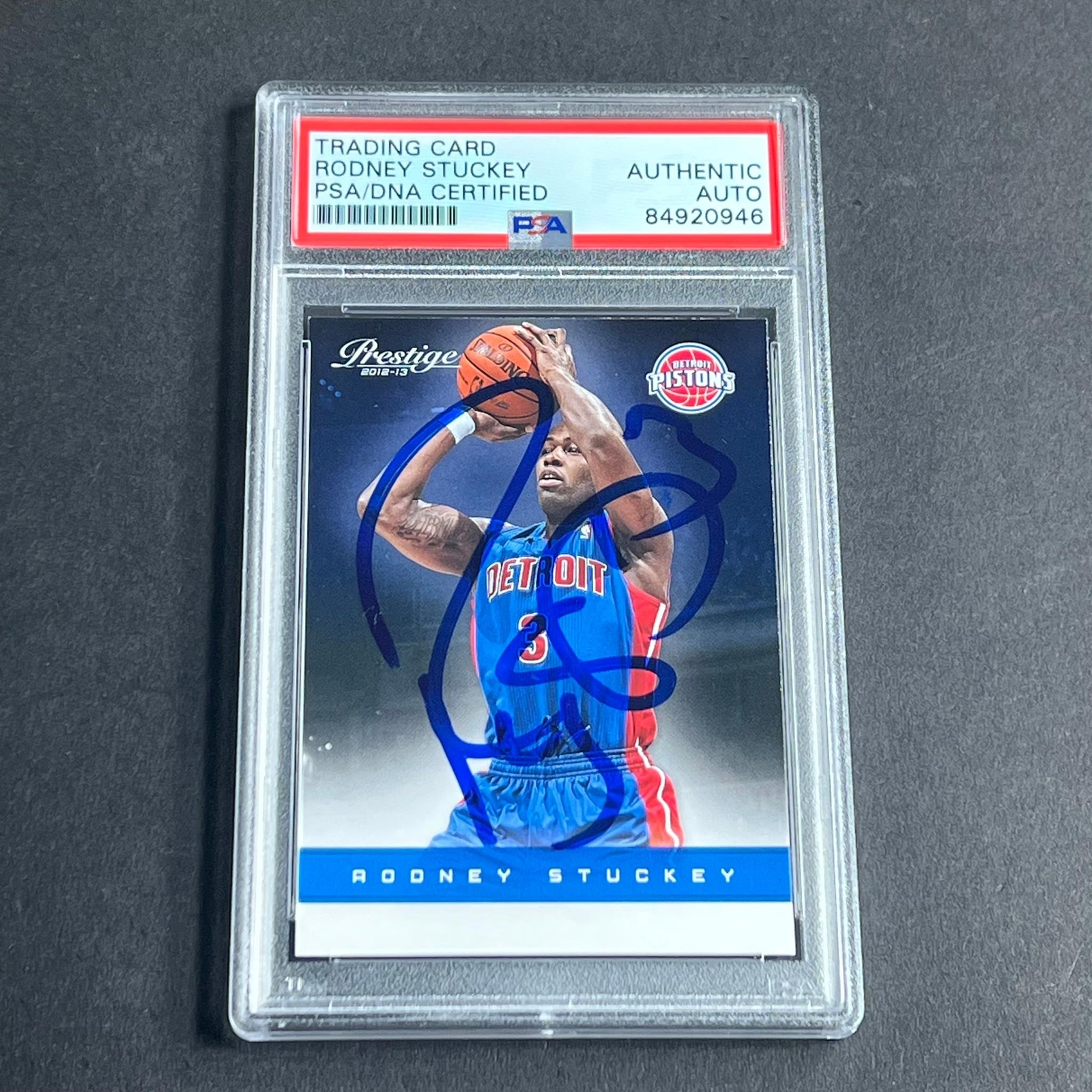 2012 Panini #126 Rodney Stuckey Signed Card AUTO PSA Slabbed Pistons
