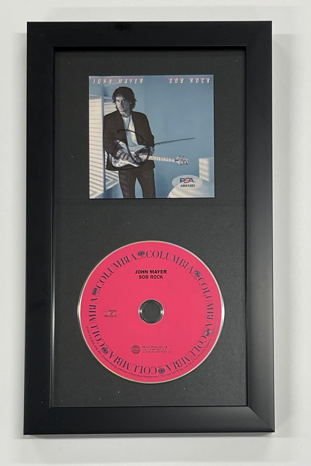 John Mayer Signed Album CD Cover Framed PSA/DNA Autographed Sob Rock
