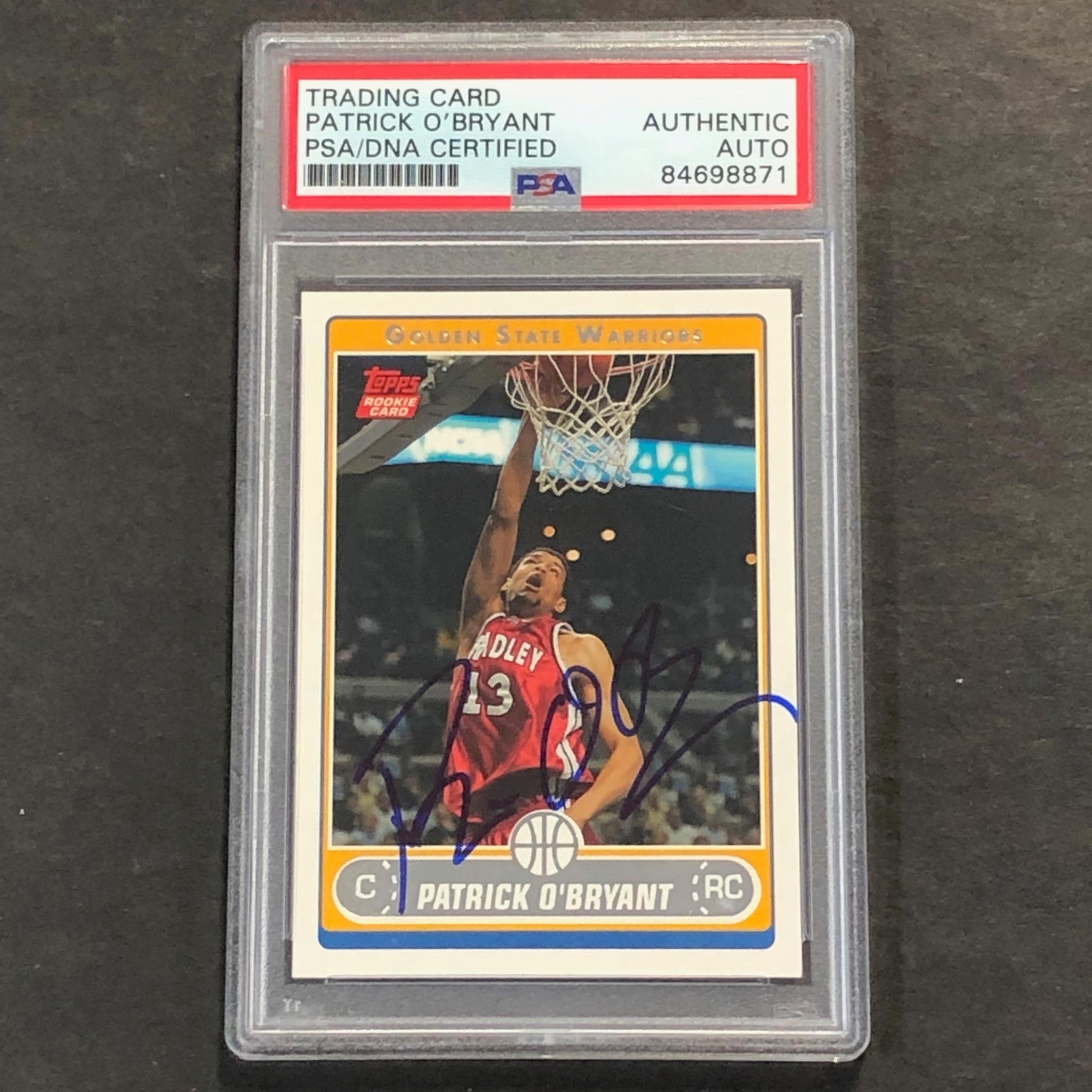 2006 Topps #232 Patrick O'Bryant Signed Card AUTO PSA Slabbed Warriors
