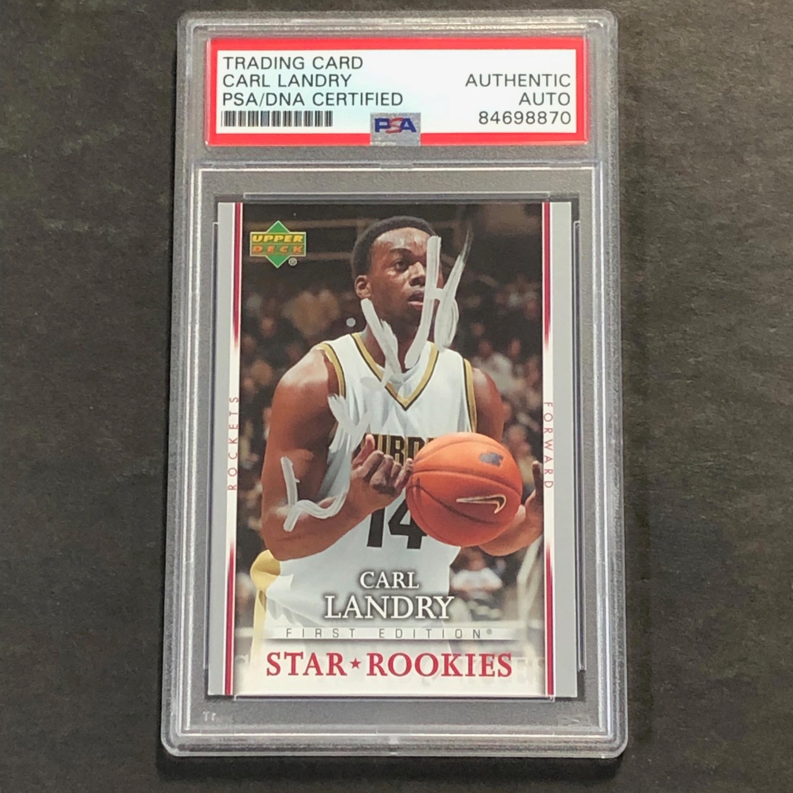 2007-08 UPPER DECK FIRST EDITION #229 CARL LANDRY SIGNED CARD AUTO PSA/DNA SLABB COLLECTIBLE MEMORABILIA