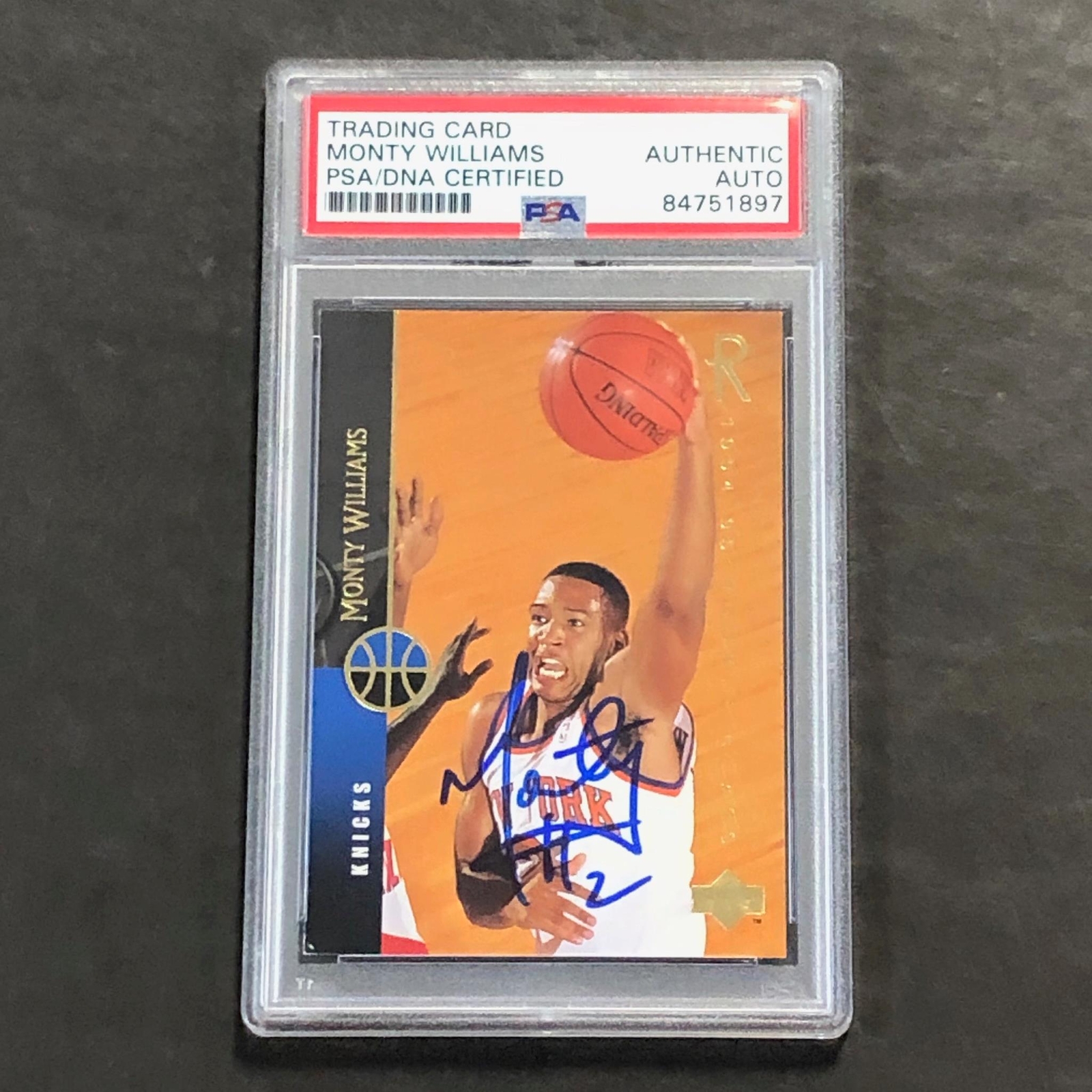 1994-95 Upper Deck #283 Monty Williams Signed Card AUTO PSA Slabbed Knicks
