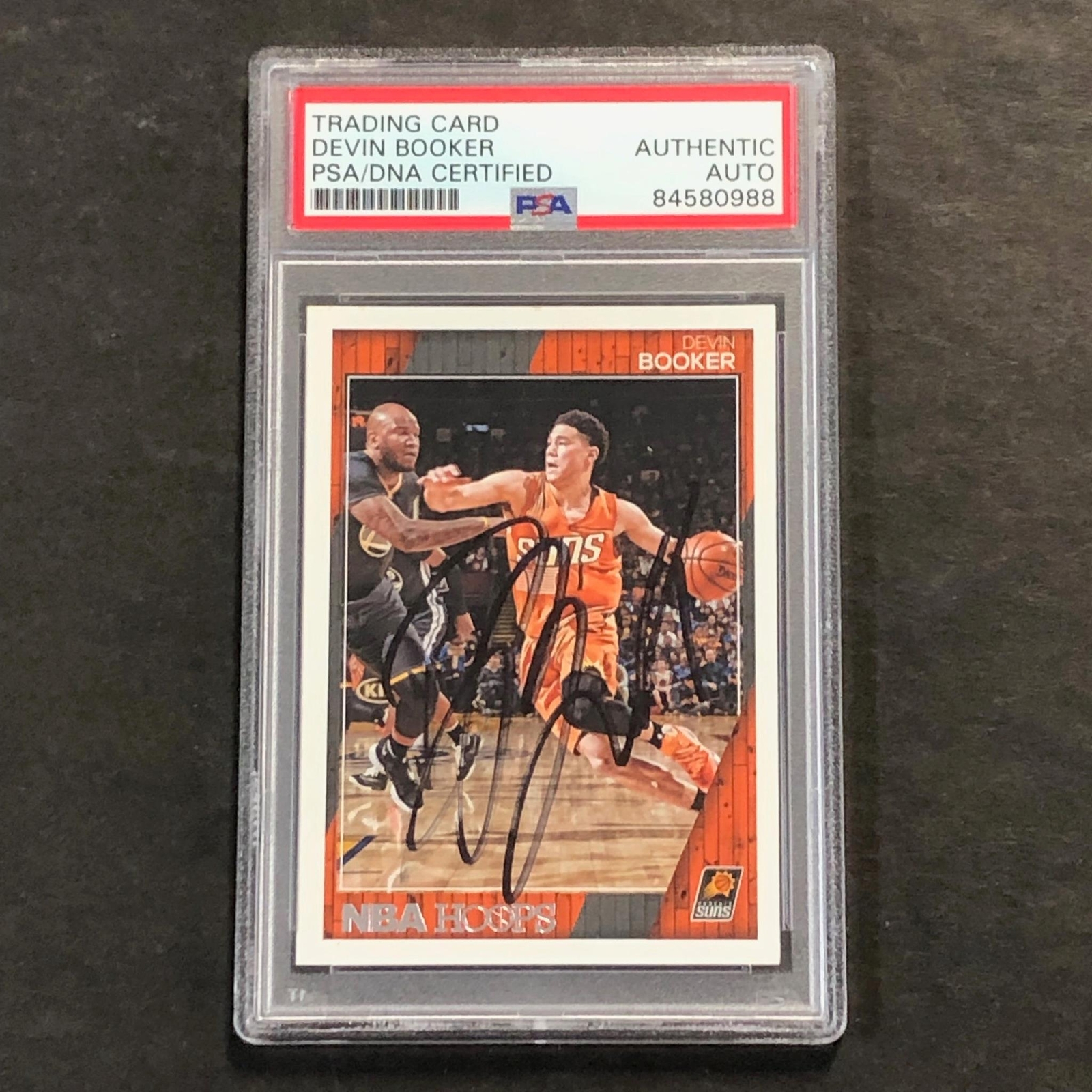 2016-17 NBA Hoops #126 Devin Booker AUTO Signed card PSA Slabbed Autographed

