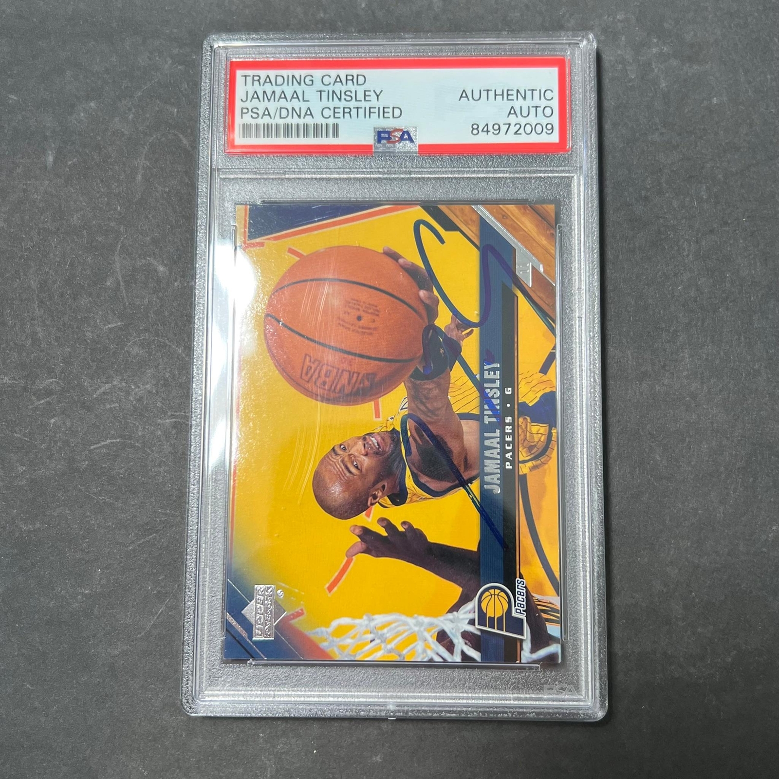 2005-06 Upper Deck #69 Jamaal Tinsley Signed Card AUTO PSA Slabbed Pacers
