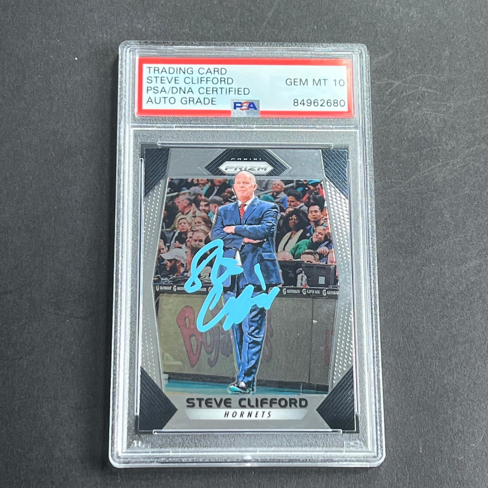 2017-18 Panini Prizim #240 Steve Clifford Signed Card PSA AUTO Grade 10 Slabbed

