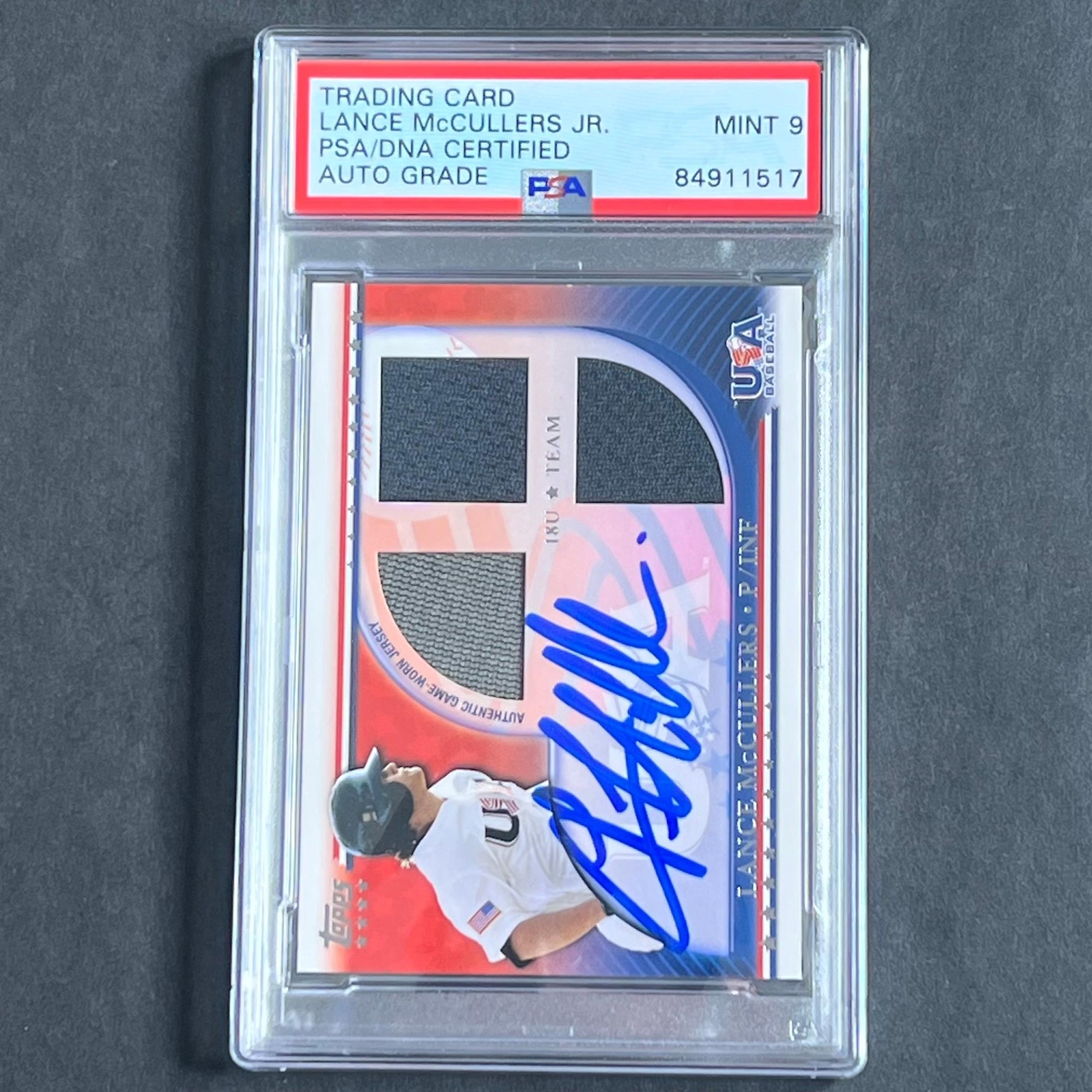 2010 Topps #USAR-LM Lance McCullers Signed Card PSA AUTO MINT 9 Slabbed
