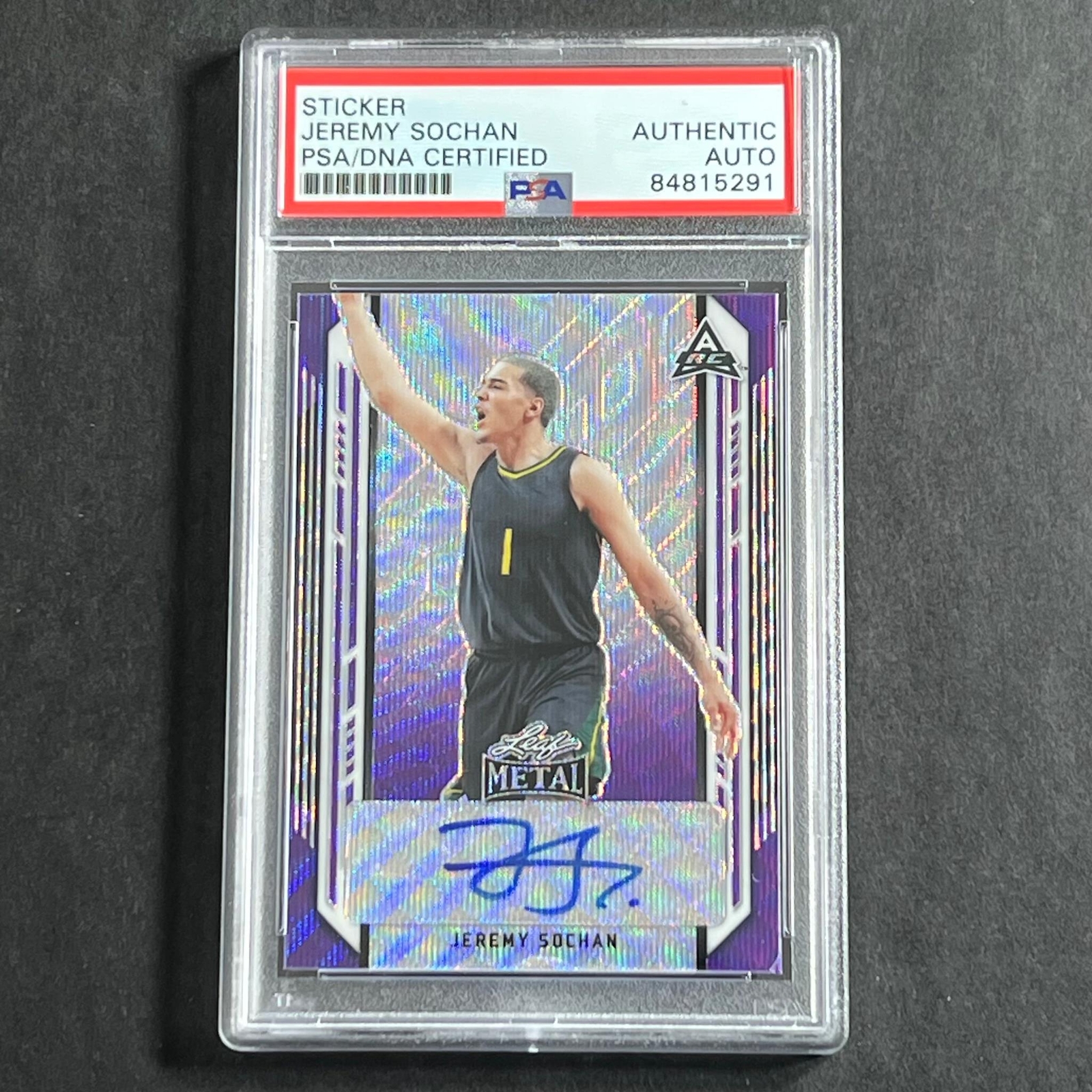 2022 Leaf Metal 2/25 #BAJS3 Jeremy Sochan Signed Card PSA Slabbed Nets
