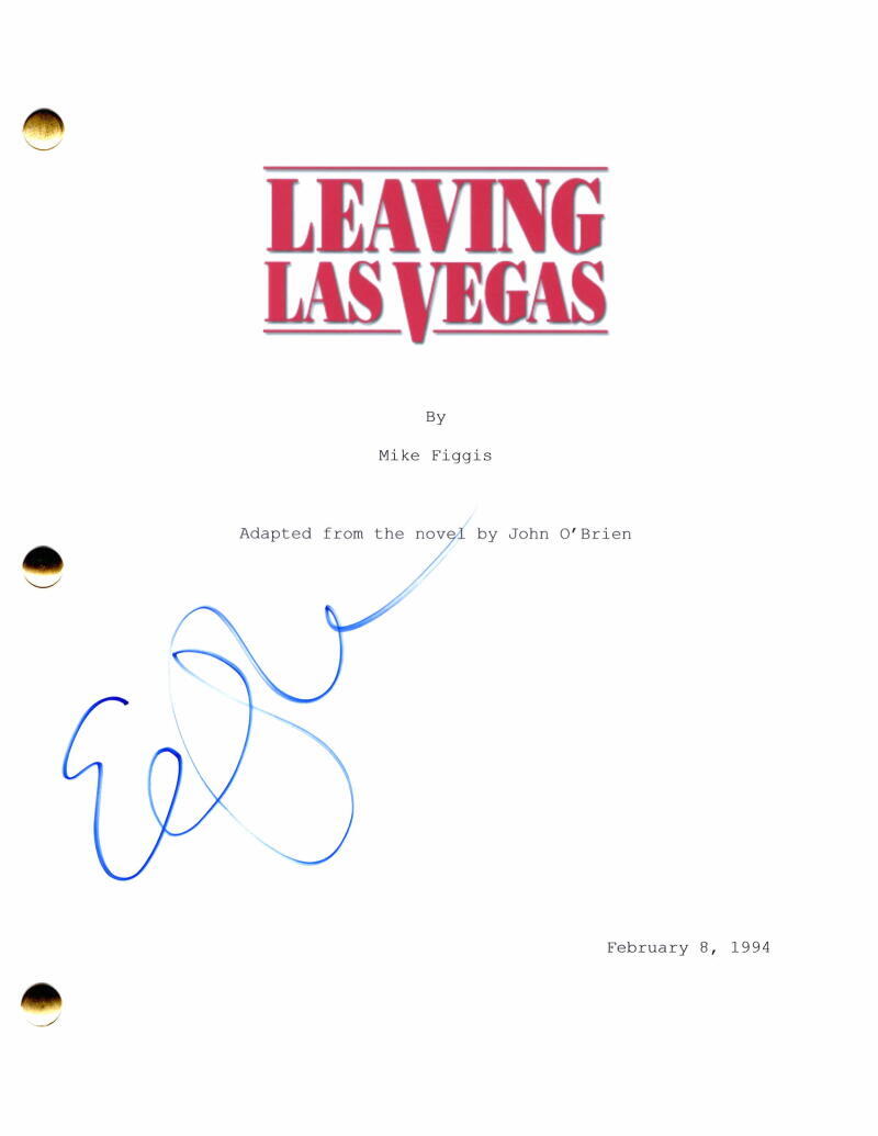 Elisabeth Shue Signed Autograph Leaving Las Vegas Full Movie Script Nicolas Cage
