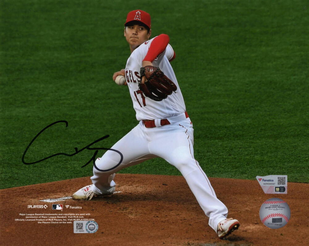Shohei Ohtani Signed Autograph 8x10 Photo - Baseball Star w/ Fanatics & MLB COA
