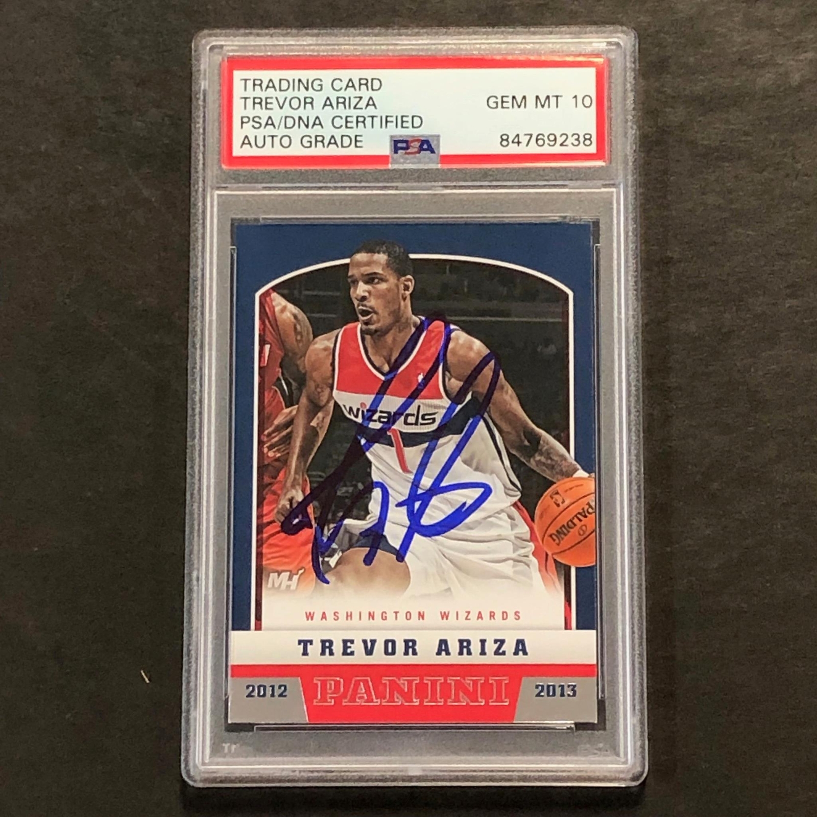 2012-13 Panini Basketball #165 Trevor Ariza Signed Card AUTO 10 PSA Slabbed Wiza
