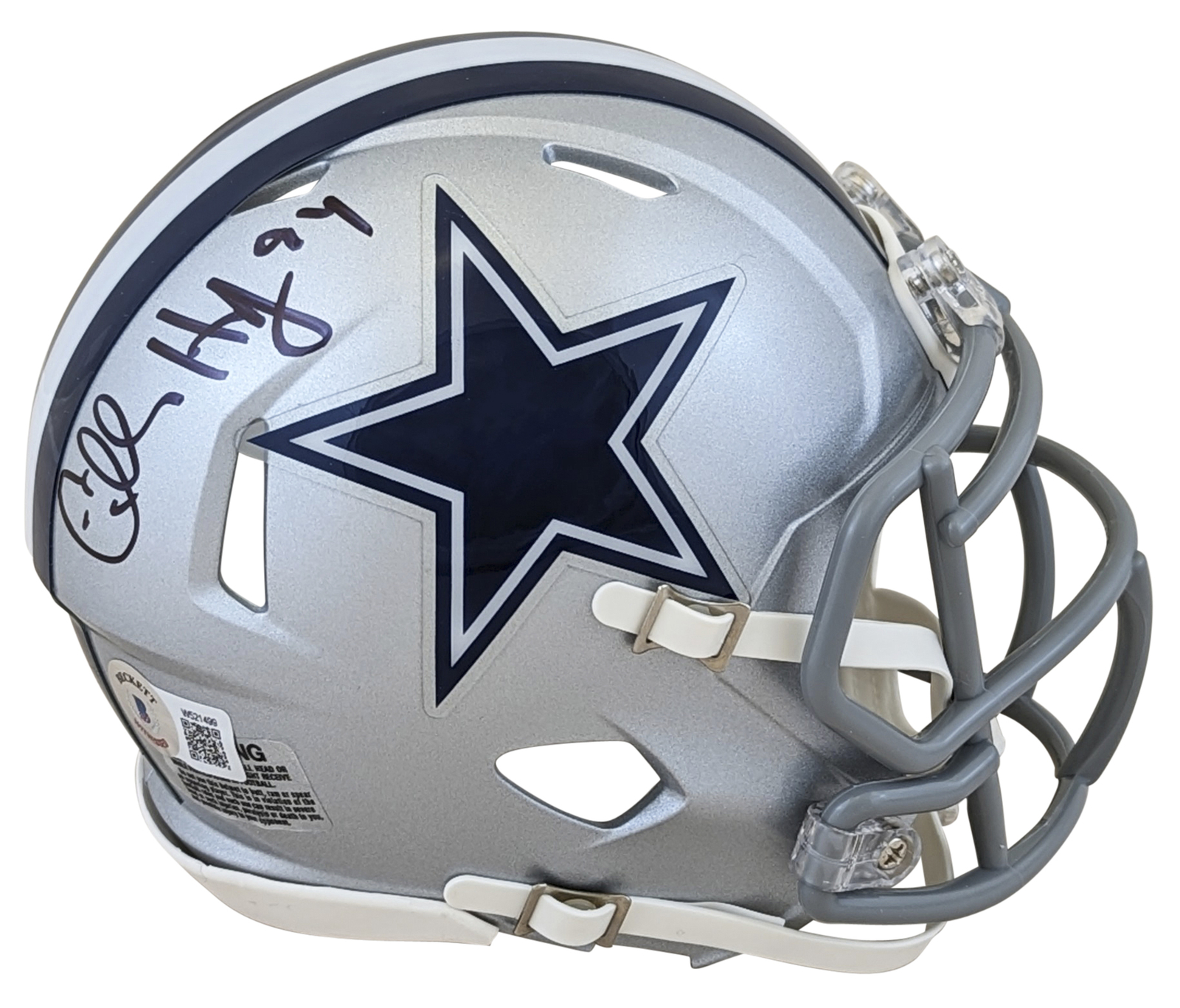 Cowboys Charles Haley Authentic Signed Speed Mini Helmet Autographed BAS Witness
