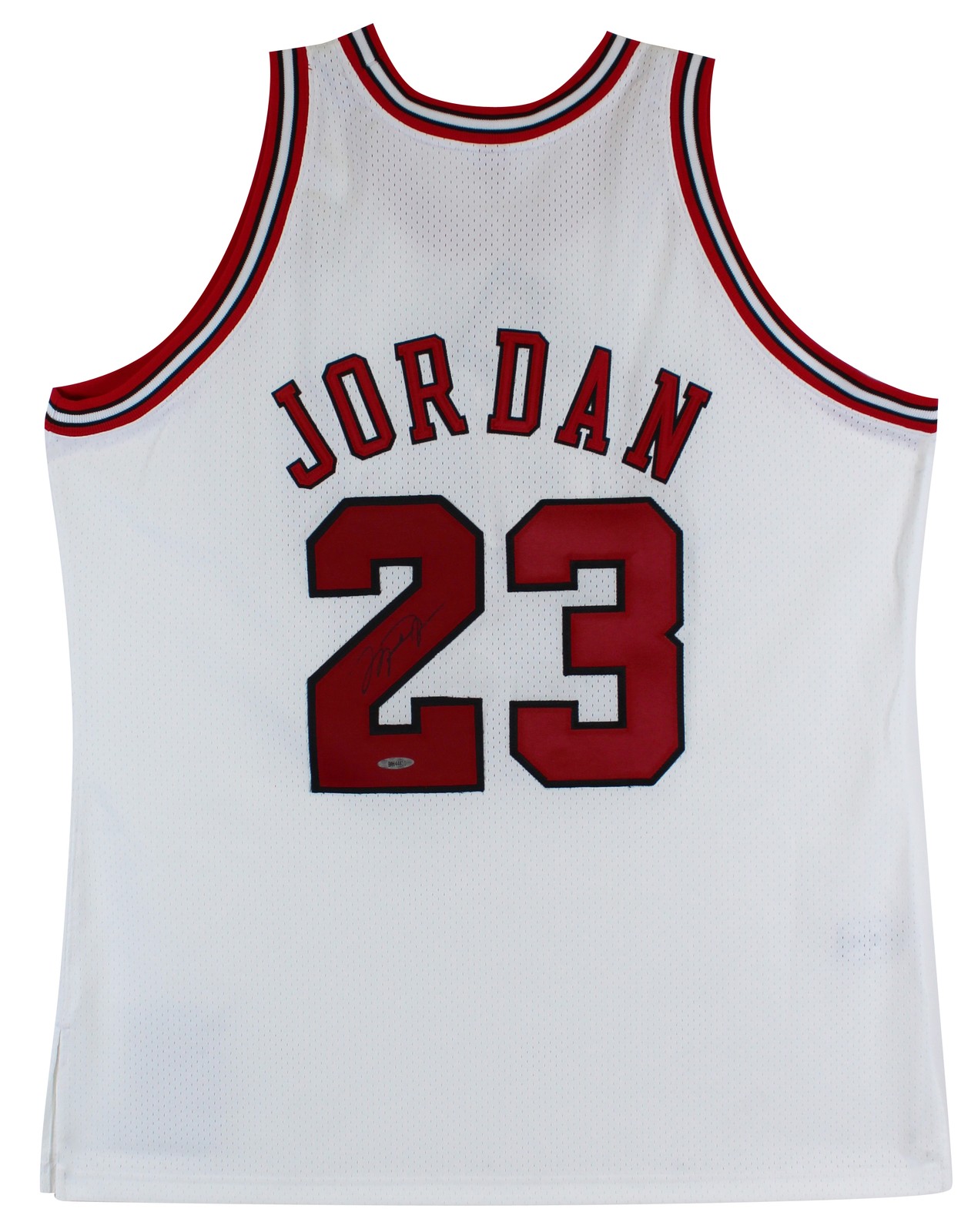 Bulls Michael Jordan Authentic Signed White 1997-98 Nike Jersey UDA #BAH44410

