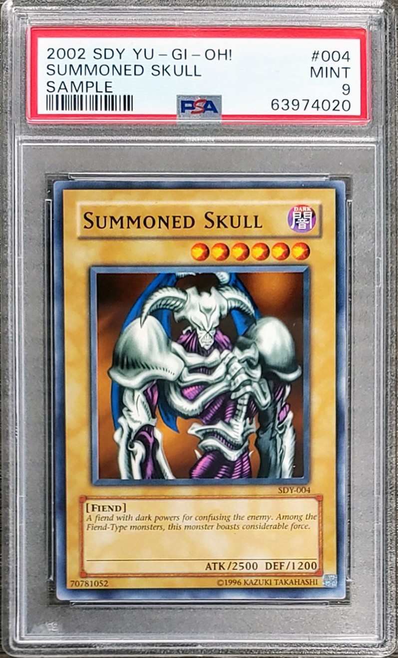 2002 SDY YU-GI-OH! Summond Skull #004 Sample Trading Card Grade 9! PSA Slabbed
