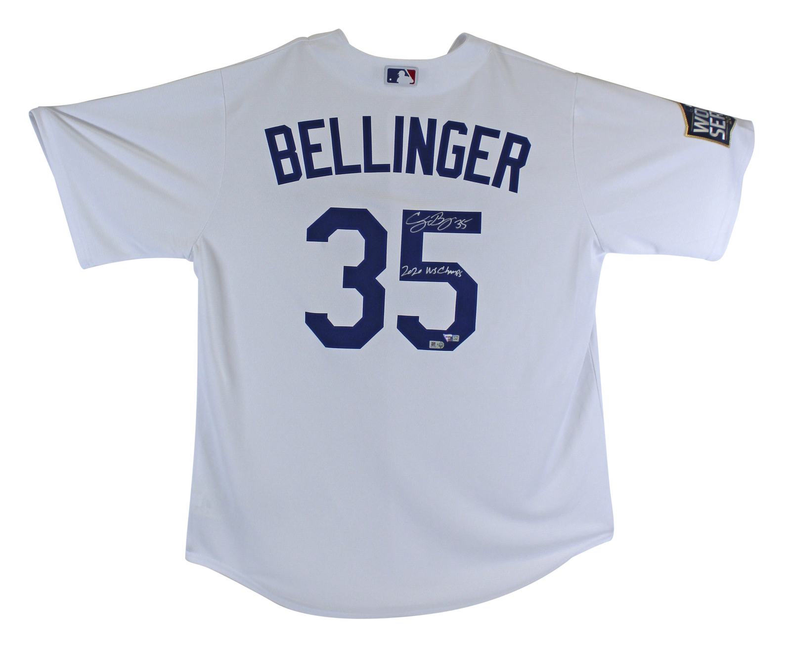 Dodgers Cody Bellinger 2020 WS Champs Signed White Nike Jersey w/ Patch Fanatics
