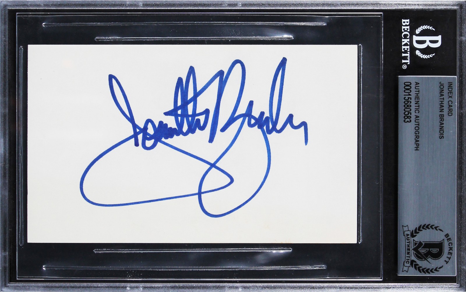 Jonathan Brandis seaQuest DSV Authentic Signed 3x5 Index Card BAS Slabbed
