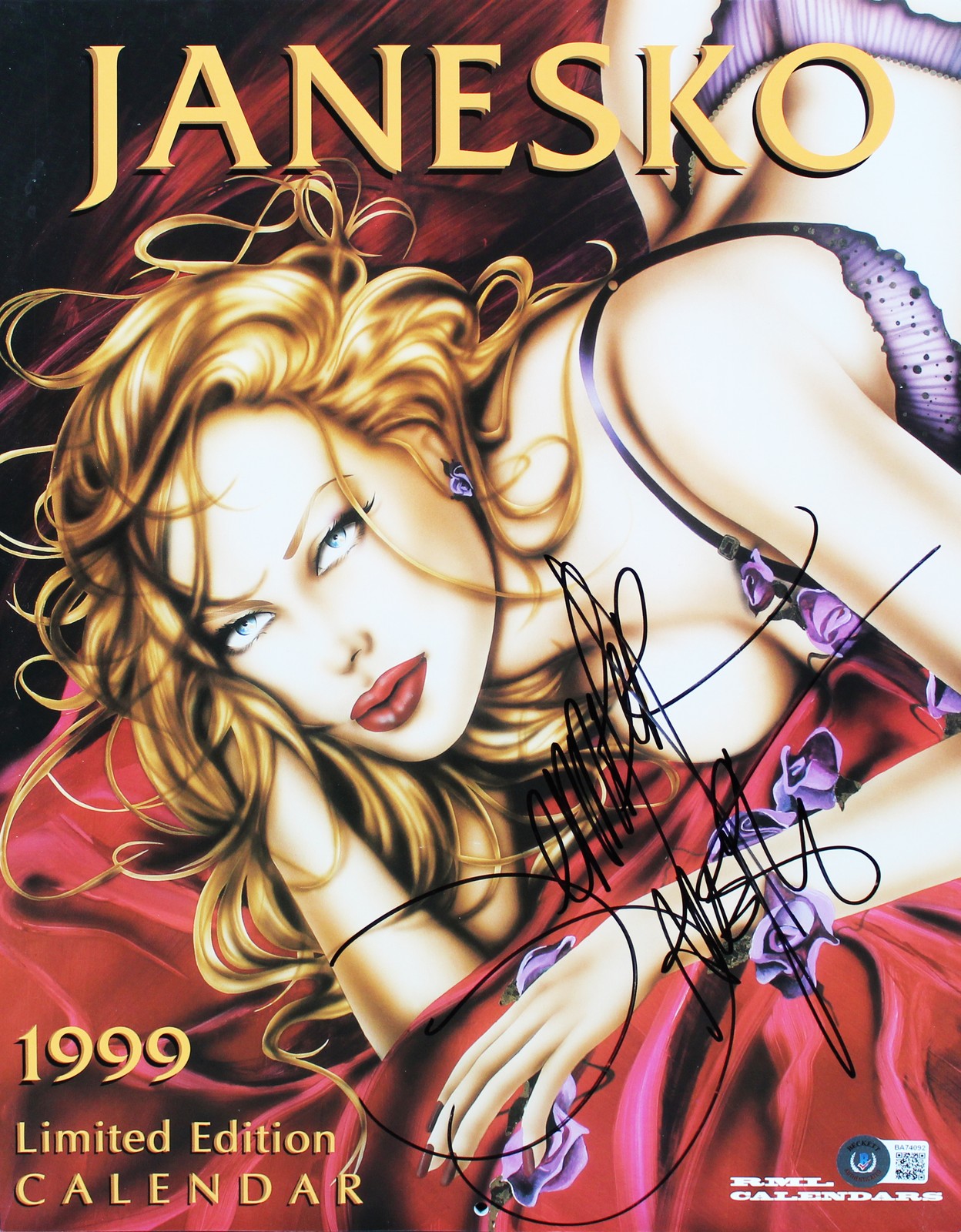 Jennifer Janesko Authentic Signed 1999 Limited Edition Calendar BAS #BA74092
