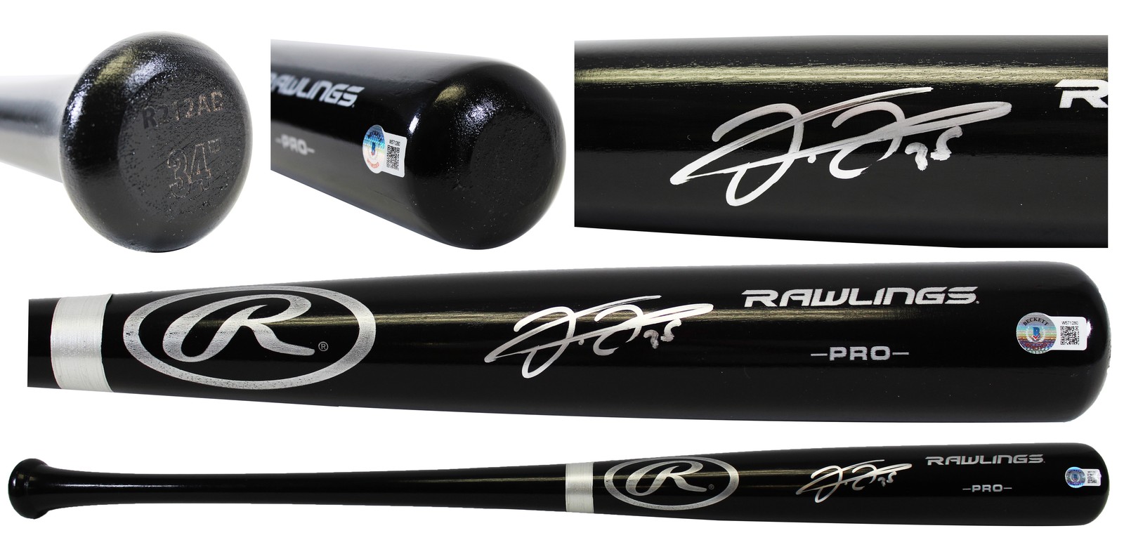 WHITE SOX FRANK THOMAS AUTHENTIC SIGNED BLACK RAWLINGS BIG STICK BAT BAS WITNESS COLLECTIBLE MEMORABILIA