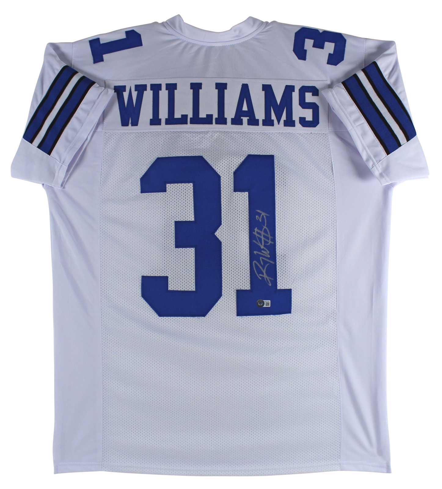 Roy Williams Authentic Signed White Pro Style Jersey Autographed BAS Witnessed
