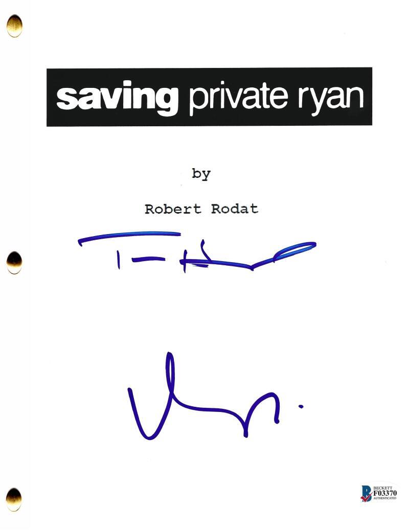 TOM HANKS MATT DAMON SIGNED SAVING PRIVATE RYAN FULL SCRIPT AUTOGRAPH BECKETT
