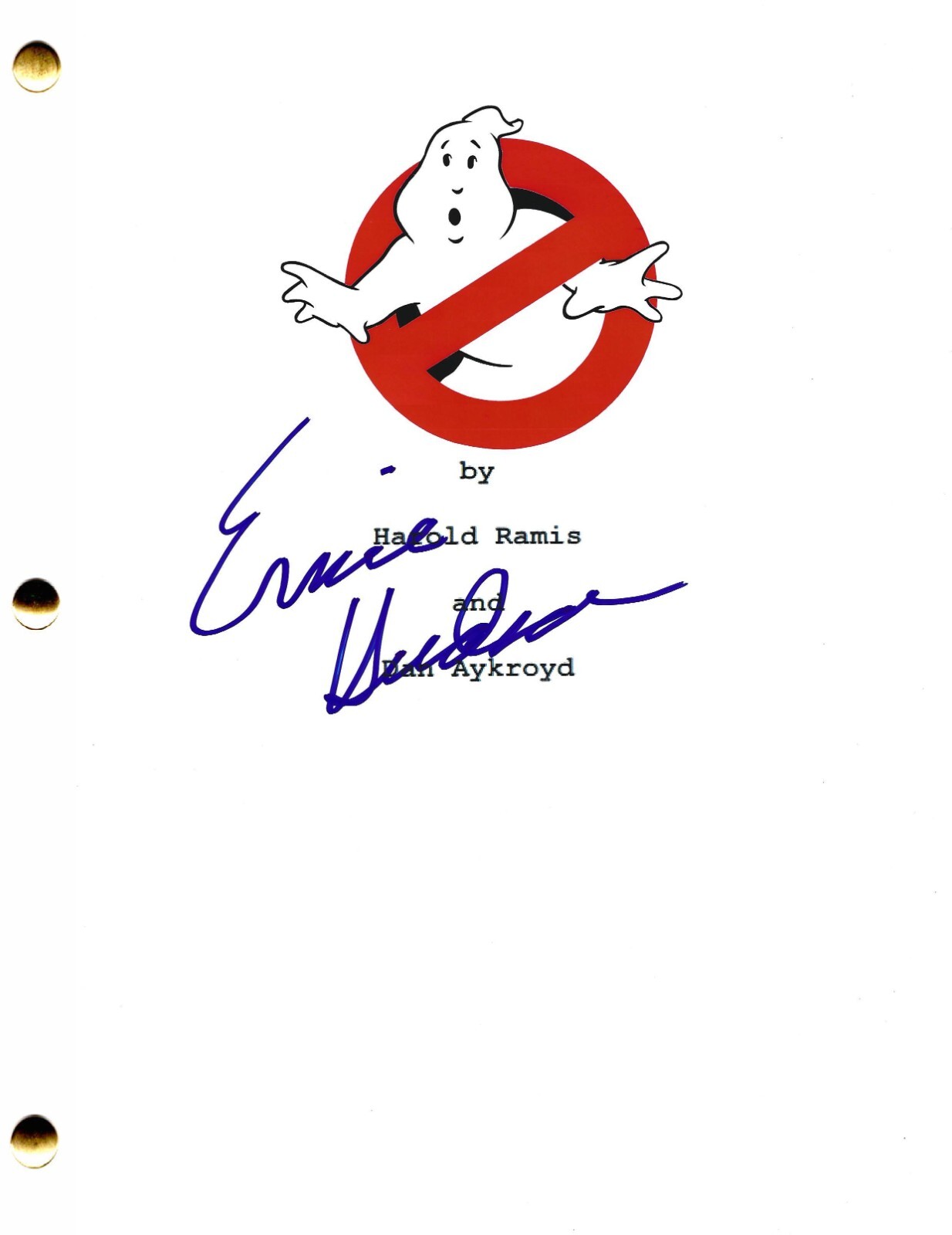 ERNIE HUDSON SIGNED GHOSTBUSTERS FULL SCRIPT AUTHENTIC AUTOGRAPH
