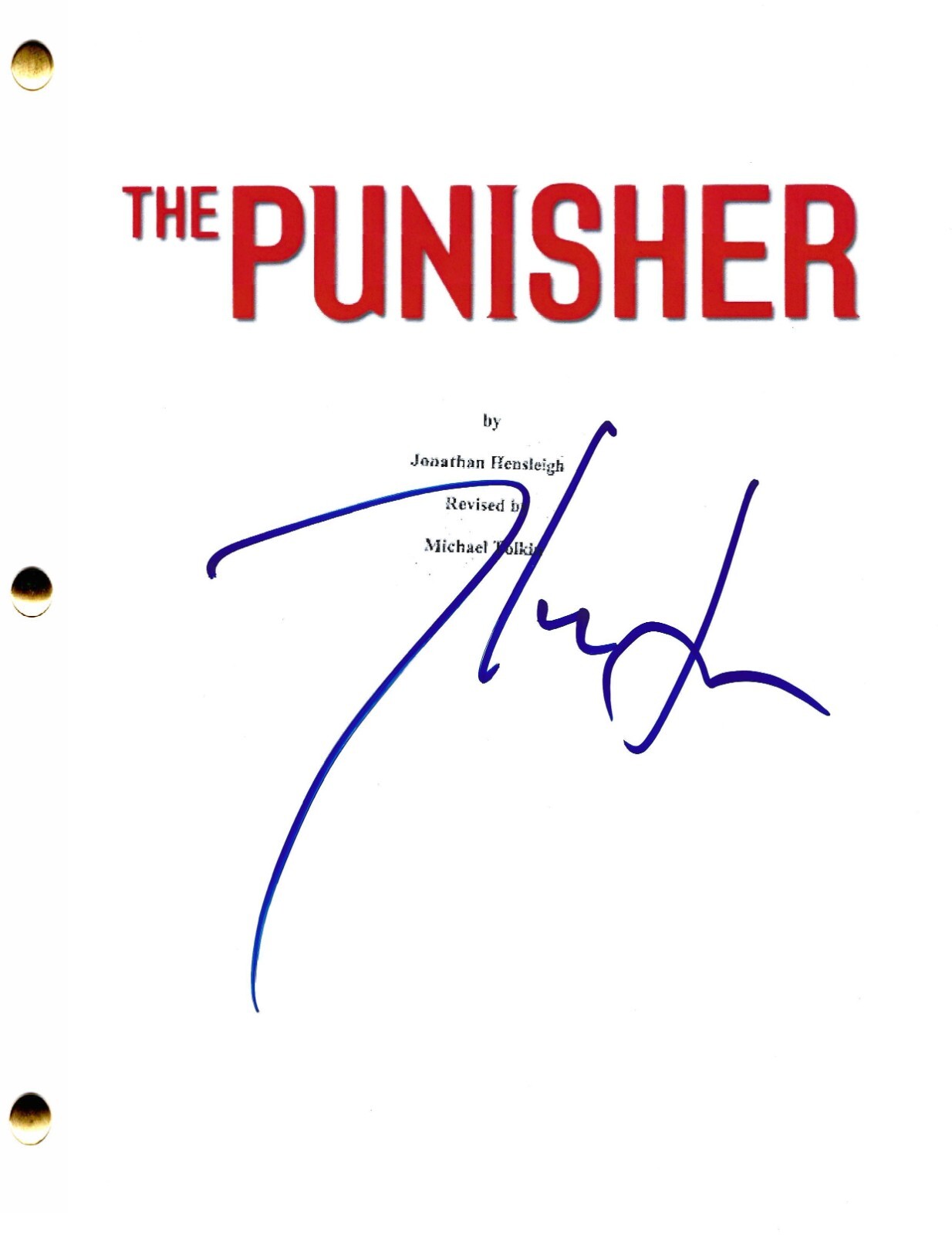 THOMAS JANE SIGNED THE PUNISHER FULL SCRIPT AUTHENTIC AUTOGRAPH
