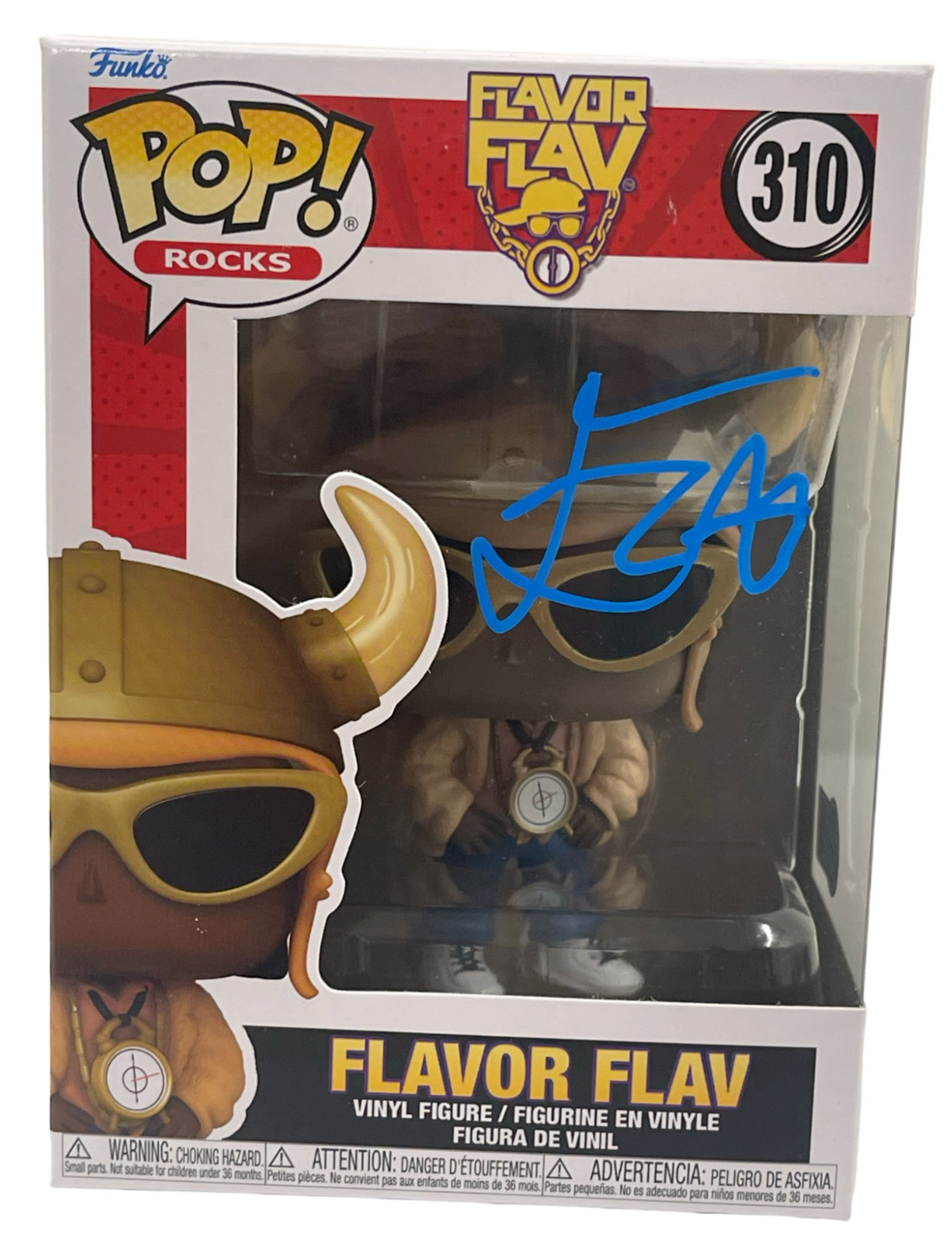 FLAVOR FLAV SIGNED FUNKO FIGURE 310 PUBLIC ENEMY AUTHNETIC AUTOGRAPH BECKETT
