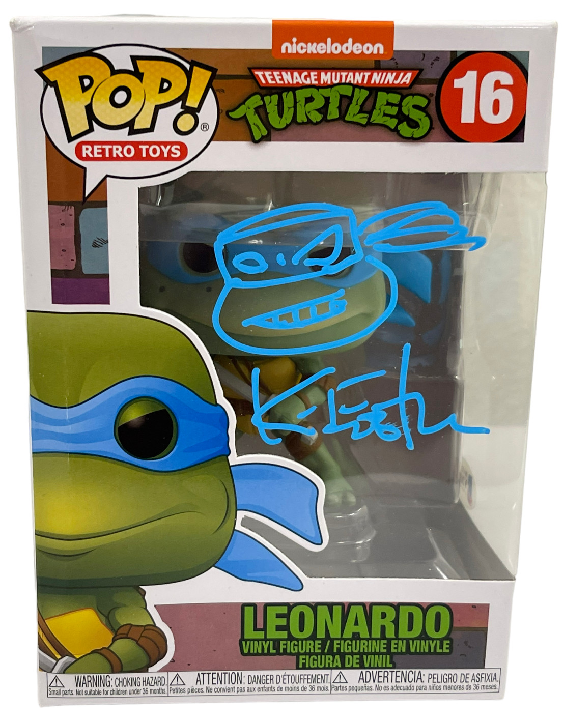 KEVIN EASTMAN TMNT SIGNED FUNKO FIGURE LEONARDO AUTOGRAPH PROOF BECKETT COA
