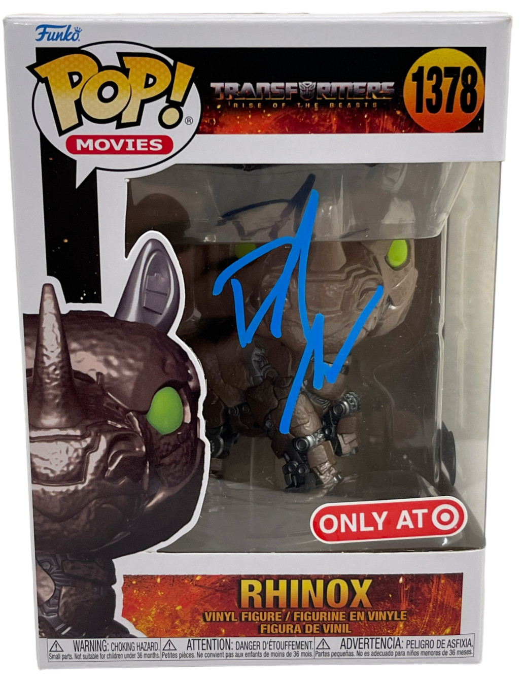 DAVID SOBOLOV SIGNED RHINOX FUNKO 1378 TRANSFORMERS RISE OF THE BEASTS BECKETT
