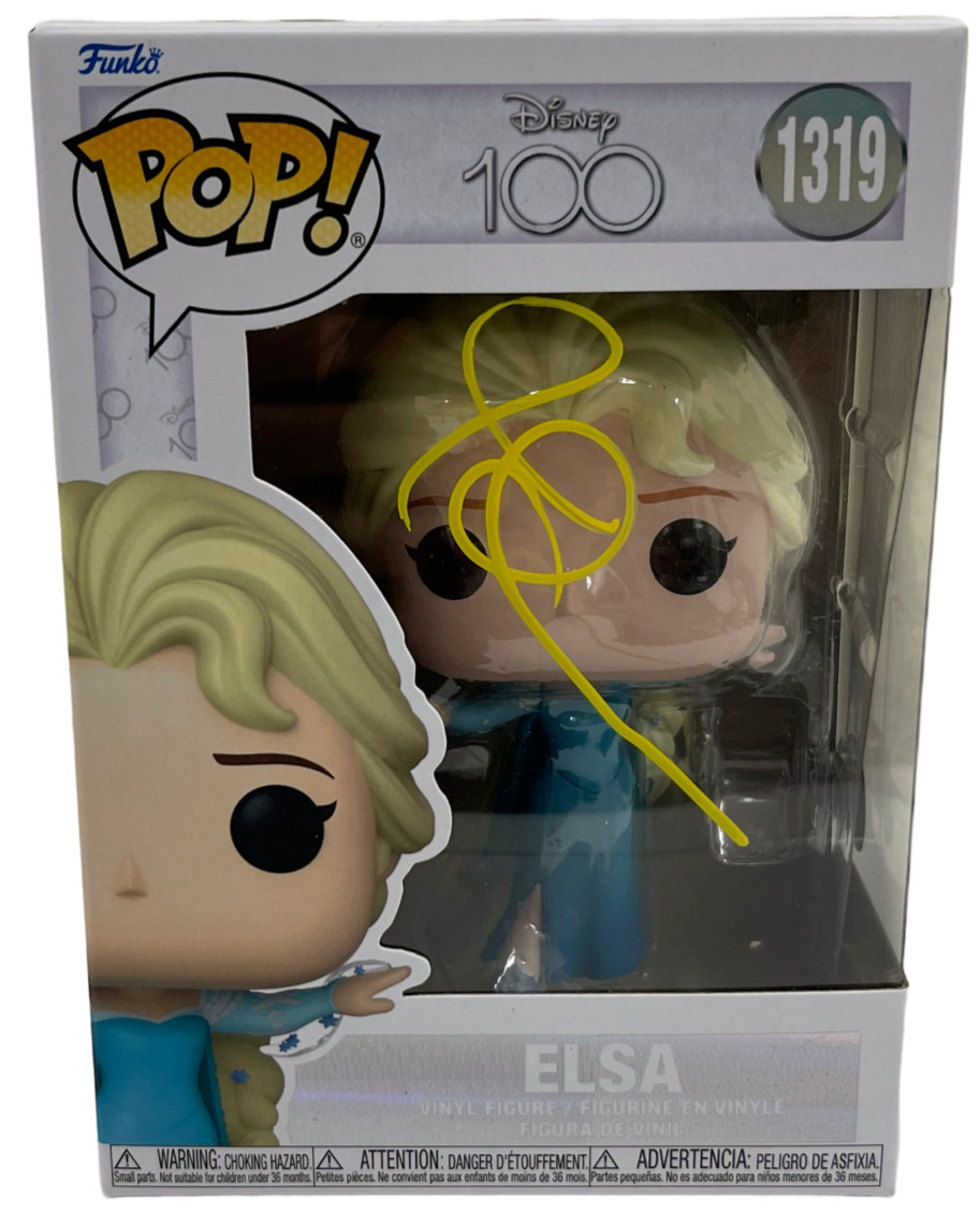 IDINA MENZEL SIGNED ELSA DISNEY 1319 FROZEN FUNKO AUTHENTIC AUTOGRAPH BECKETT
