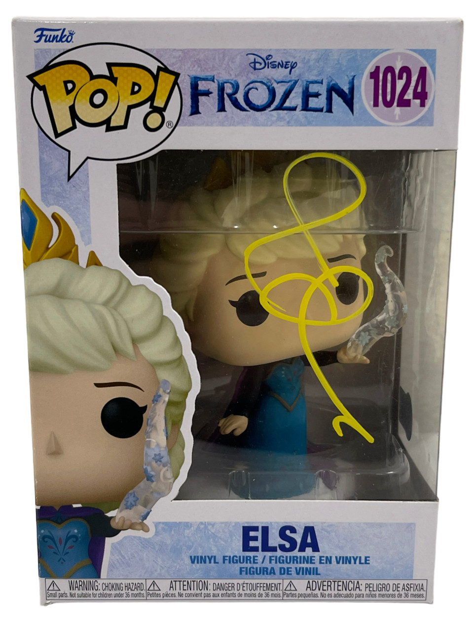 IDINA MENZEL SIGNED ELSA DISNEY 1024 FROZEN FUNKO AUTHENTIC AUTOGRAPH BECKETT
