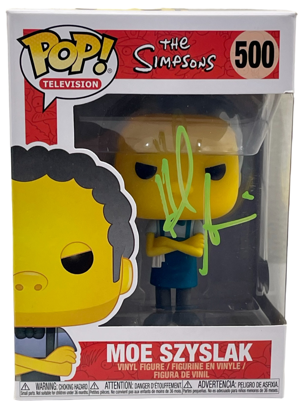 HANK AZARIA SIGNED MOE SZYSLAK THE SIMPSONS 500 FUNKO AUTOGRAPH BECKETT
