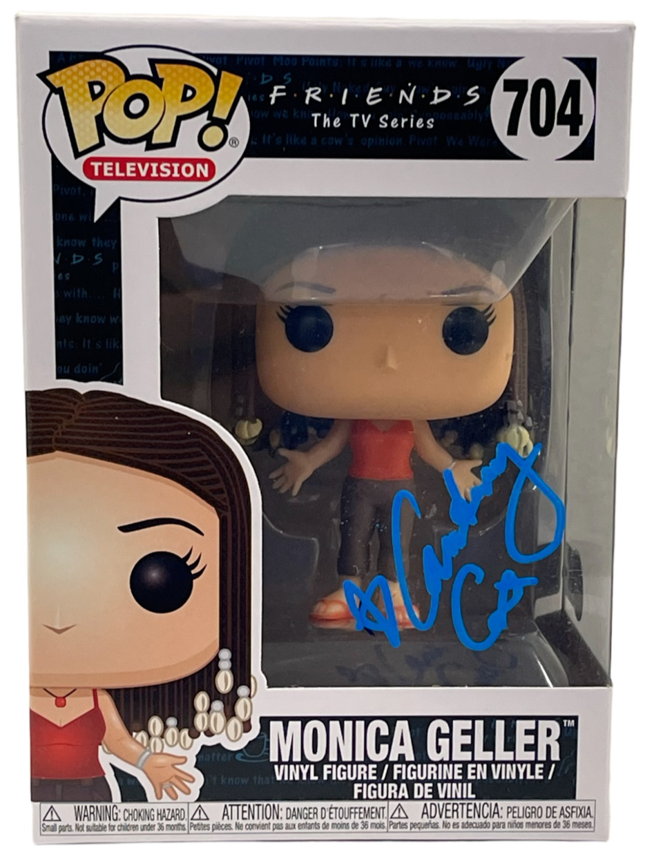COURTENEY COX SIGNED MONICA GELLER 704 FUNKO FRIENDS AUTOGRAPH BECKETT
