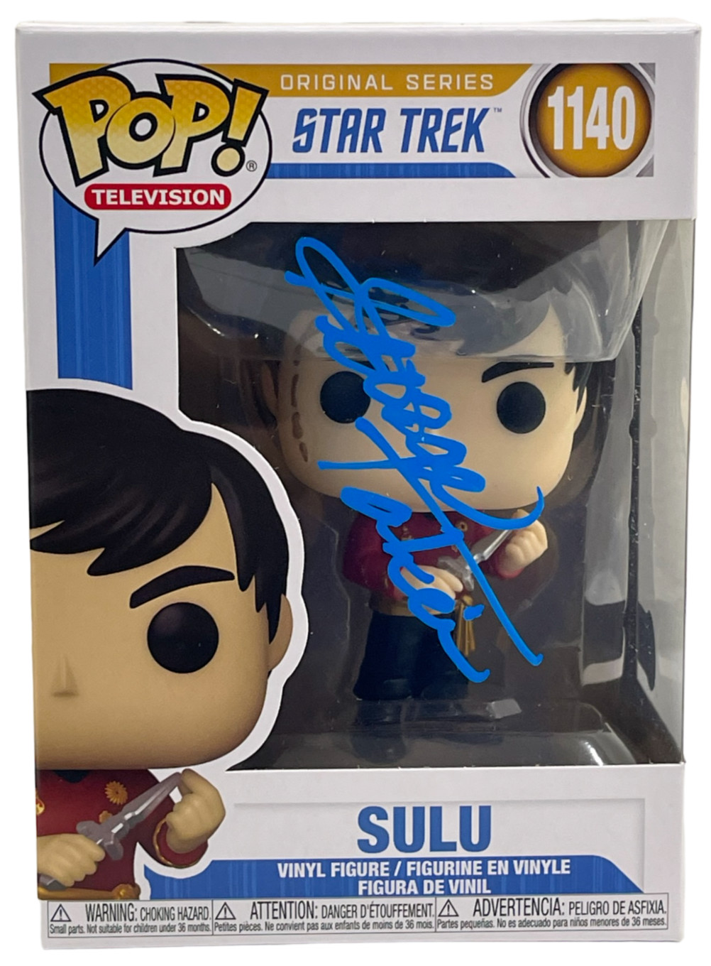 GEORGE TAKEI SIGNED SULU 1140 FUNKO STAR TREK AUTHENTIC AUTOGRAPH BECKETT
