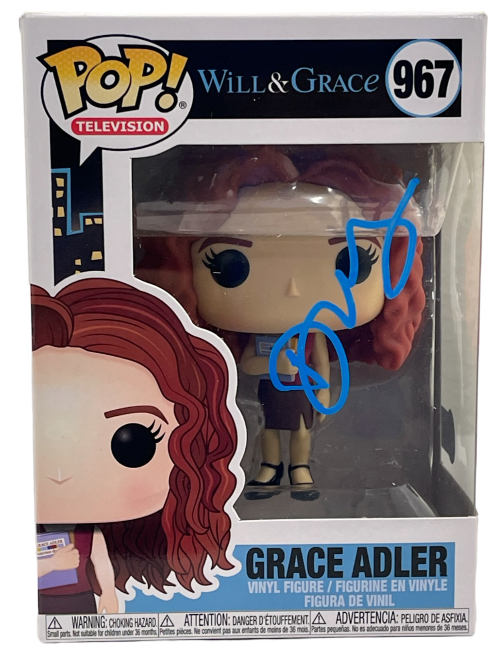 DEBRA MESSING SIGNED GRACE ADLER 967 FUNKO WILL & GRACE AUTOGRAPH BECKETT

