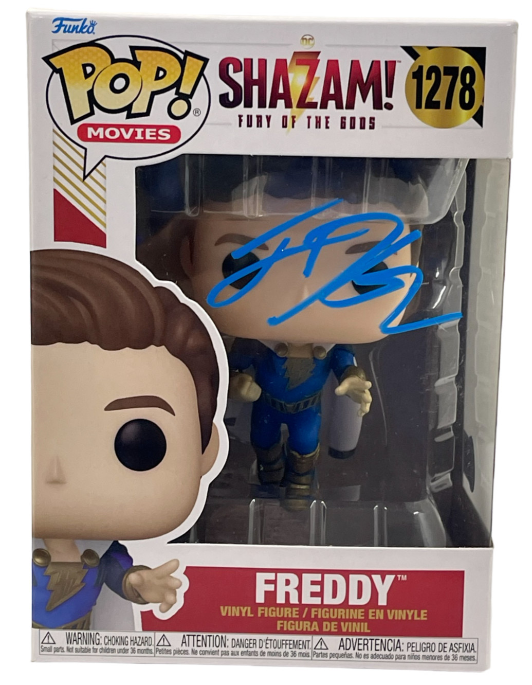 JACK DYLAN GRAZER SIGNED FREDDY FUNKO 1278 SHAZAM FURY OF THE GODS AUTO BECKETT
