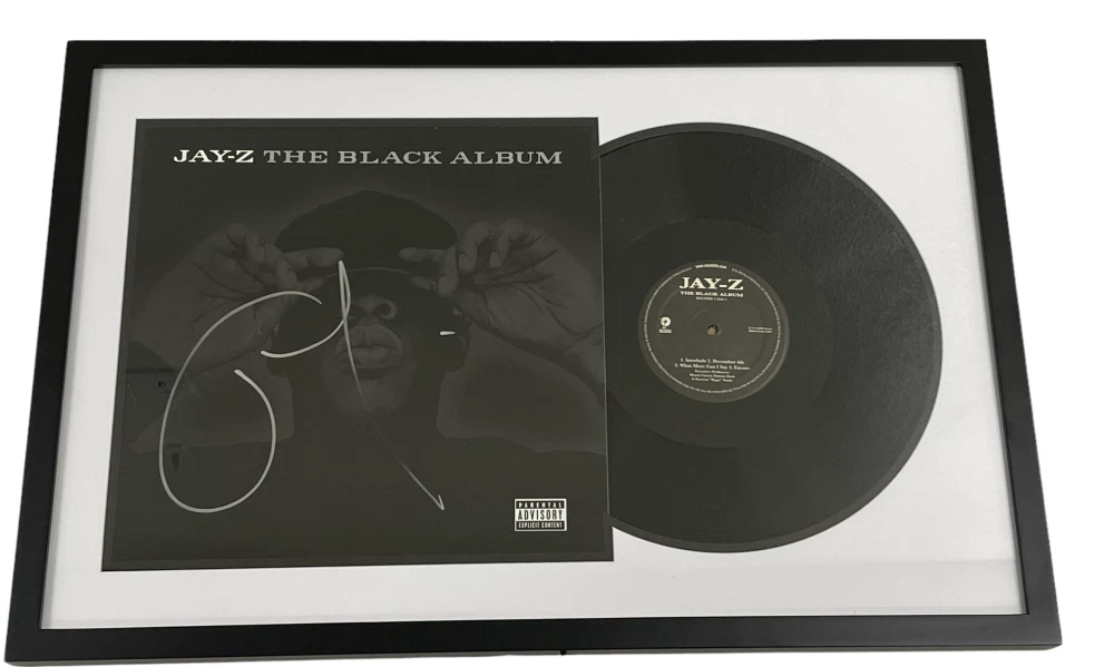 JAY-Z SIGNED BLACK ALBUM VINYL LP AUTHENTIC AUTOGRAPH BECKETT LOA
