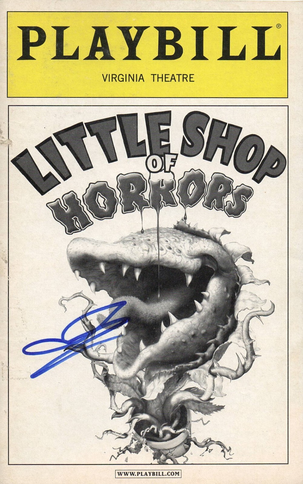 JOEY FATONE SIGNED LITTLE SHOP OF HORRORS PLAYBILL VINTAGE AUTHENTIC AUTOGRAPH
