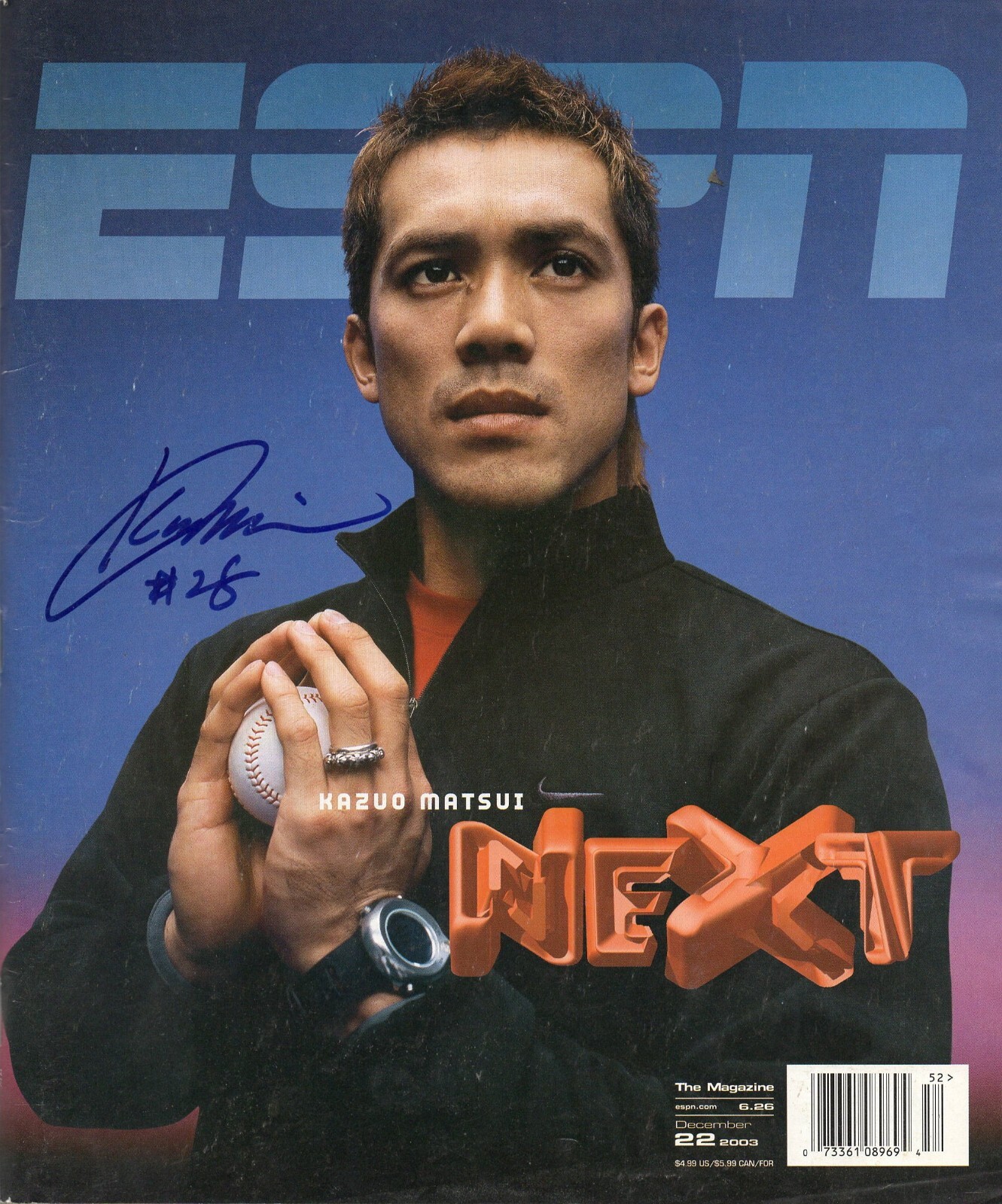 KAZ MATSUI SIGNED ESPN THE MAGAZINE AUTHENTIC AUTOGRAPH NEW YORK METS
