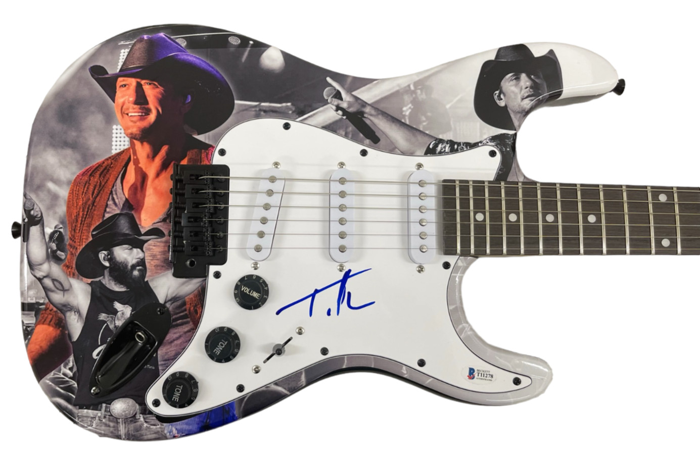 TIM MCGRAW SIGNED FULL SIZE ELECTRIC GUITAR AUTHENTIC AUTOGRAPH BECKETT COA
